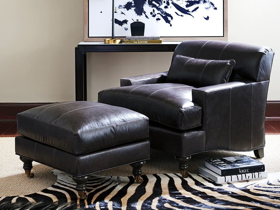 Barclay Butera Oxford Chair and Ottoman Set