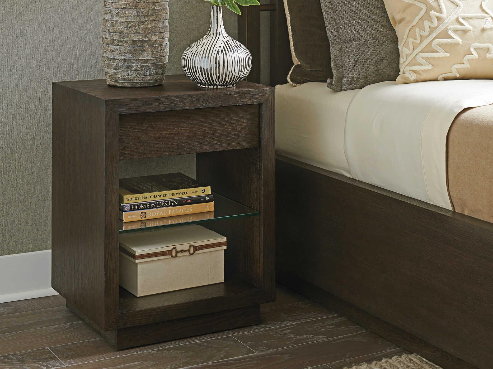 Barclay Butera Park City Creek 1-Drawer Brown Nightstand