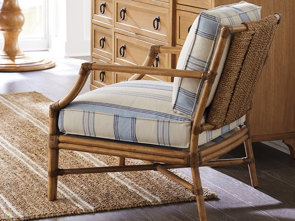 Barclay Butera Upholstery Redondo Brown Fabric Accent Chair