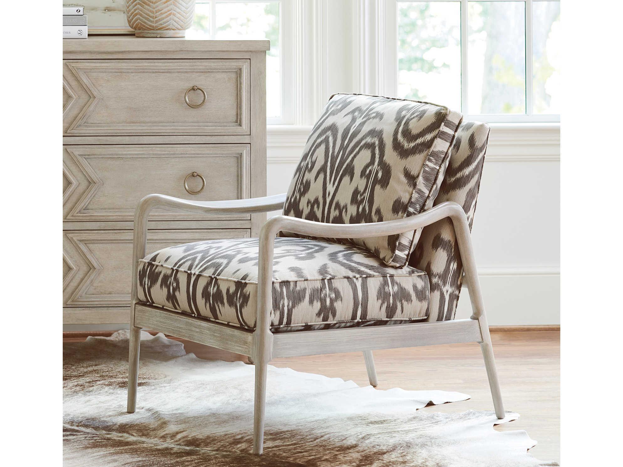 Barclay Butera Upholstery Leblanc Brown Fabric Accent Chair