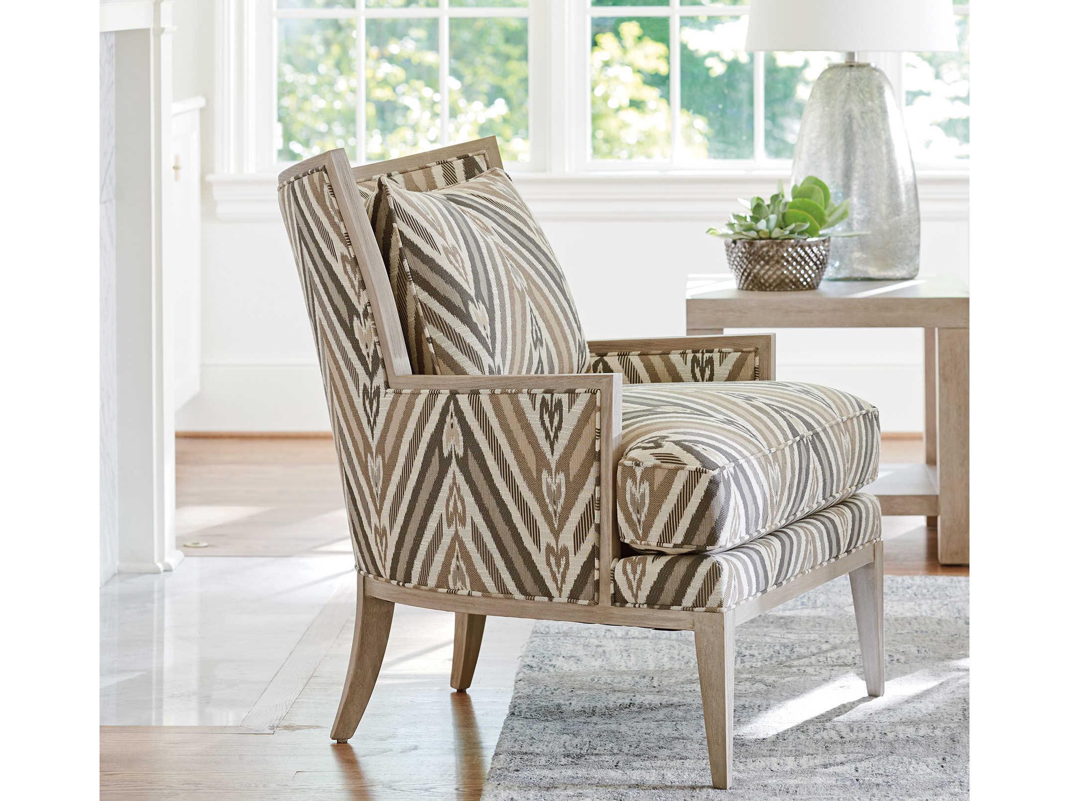 Barclay Butera Upholstery Atwood Brown Fabric Accent Chair