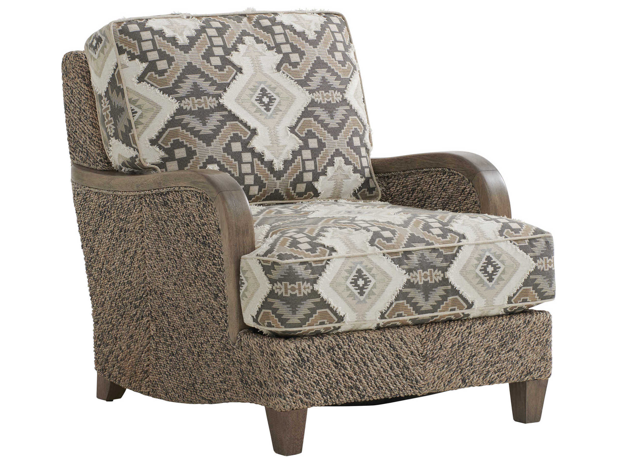 Barclay Butera Upholstery Thayer Brown Fabric Club Chair