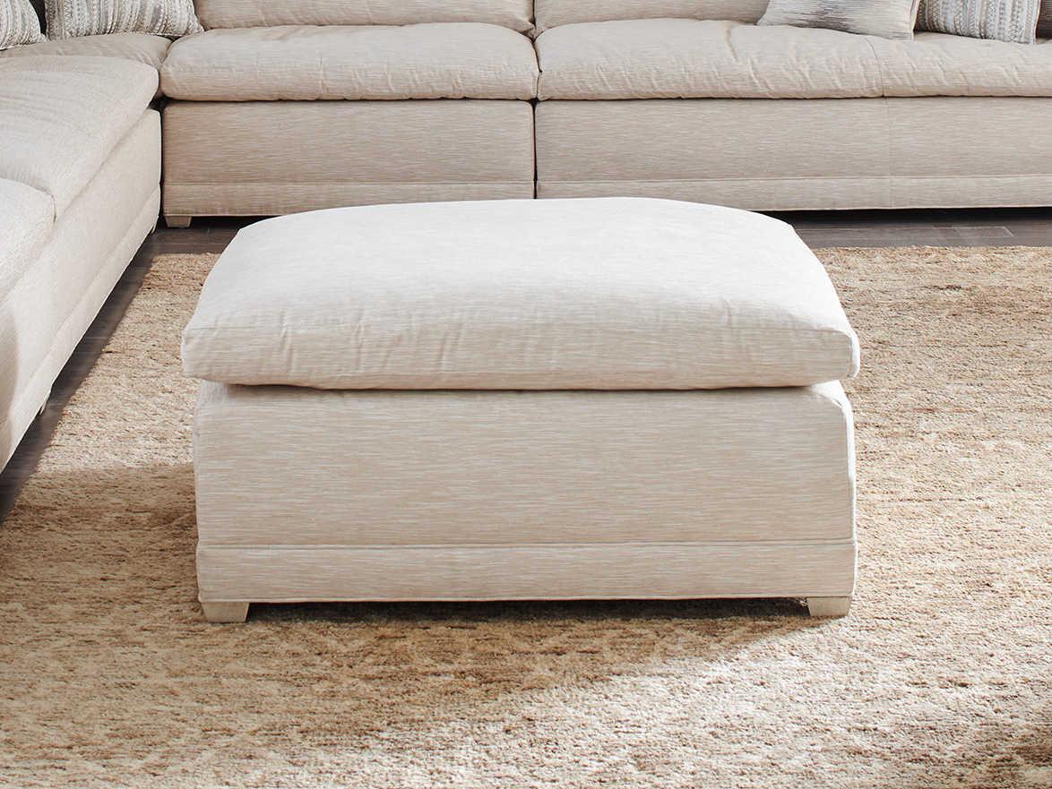 Barclay Butera Upholstery Colony Beige Upholstered Ottoman