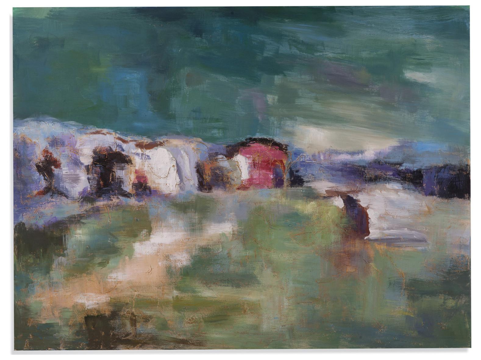 Bassett Mirror Impressionism Fields of Green Wall Art