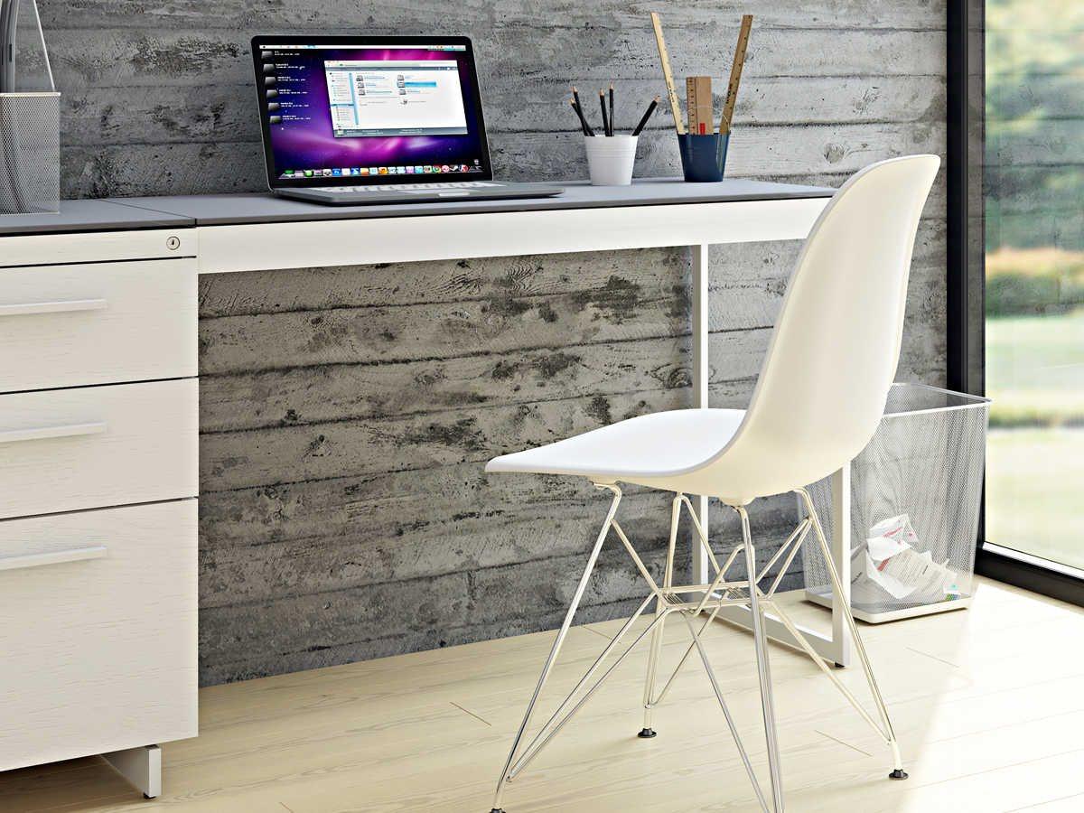 BDI Centro Satin White & Gray Etched Glass Return