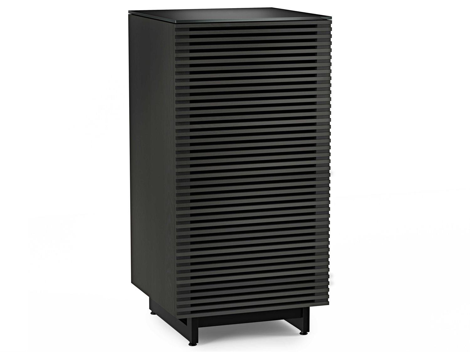 BDI Corridor 22" Charcoal Stained Ash Enclosed Audio Tower