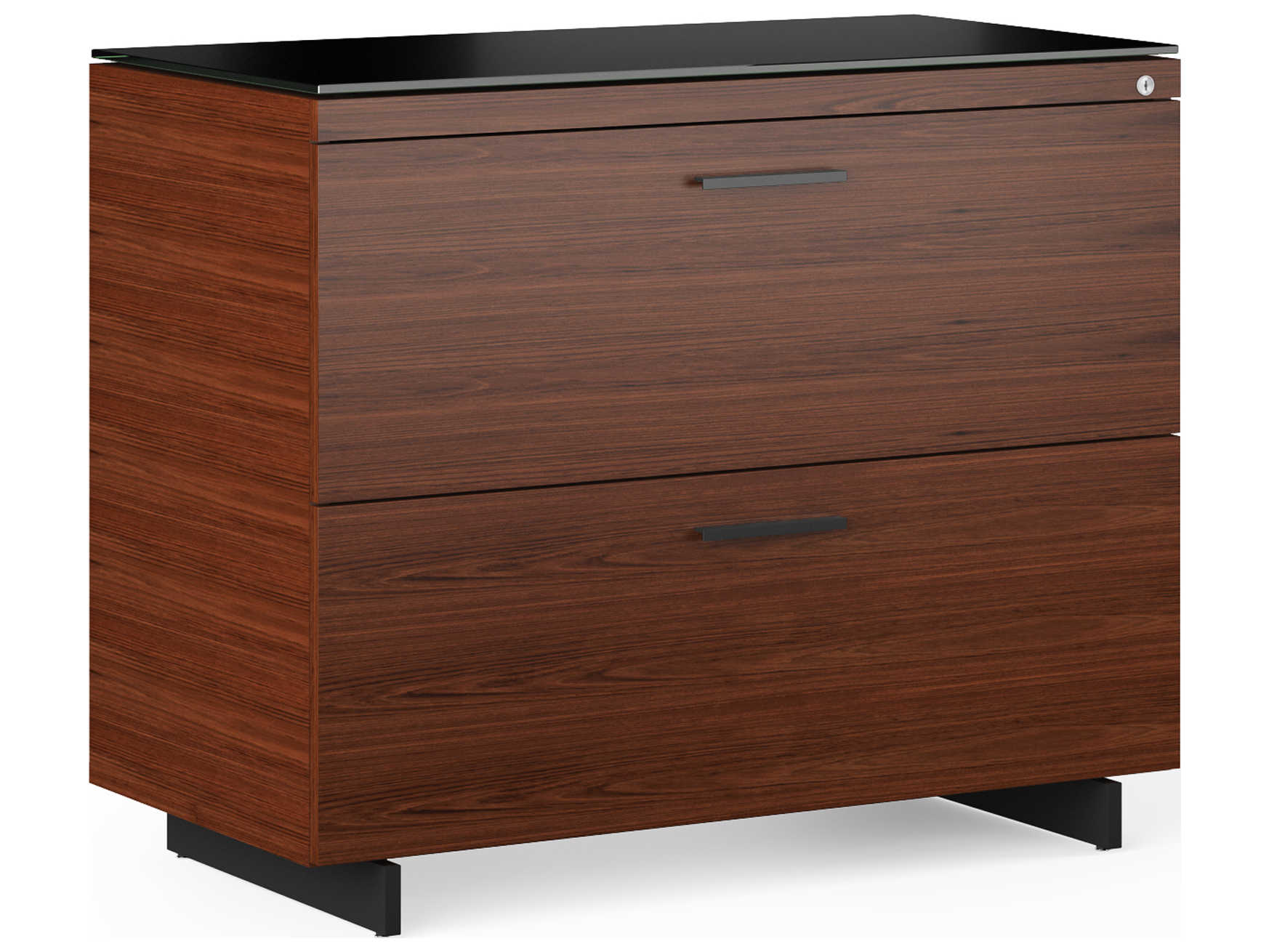 BDI Sequel Chocolate Stained Walnut Black File Cabinet
