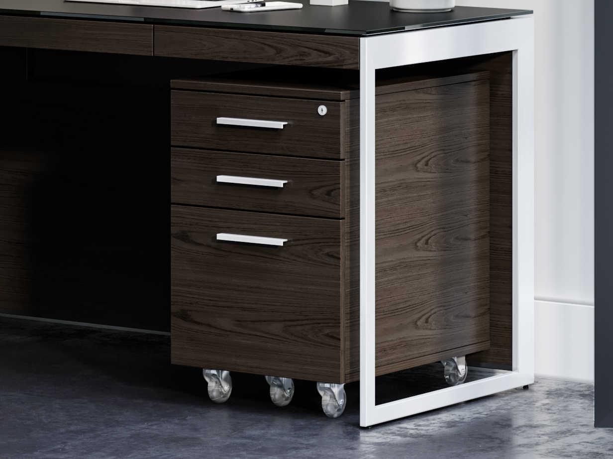 BDI Sequel Charcoal Stained Ash File Cabinet