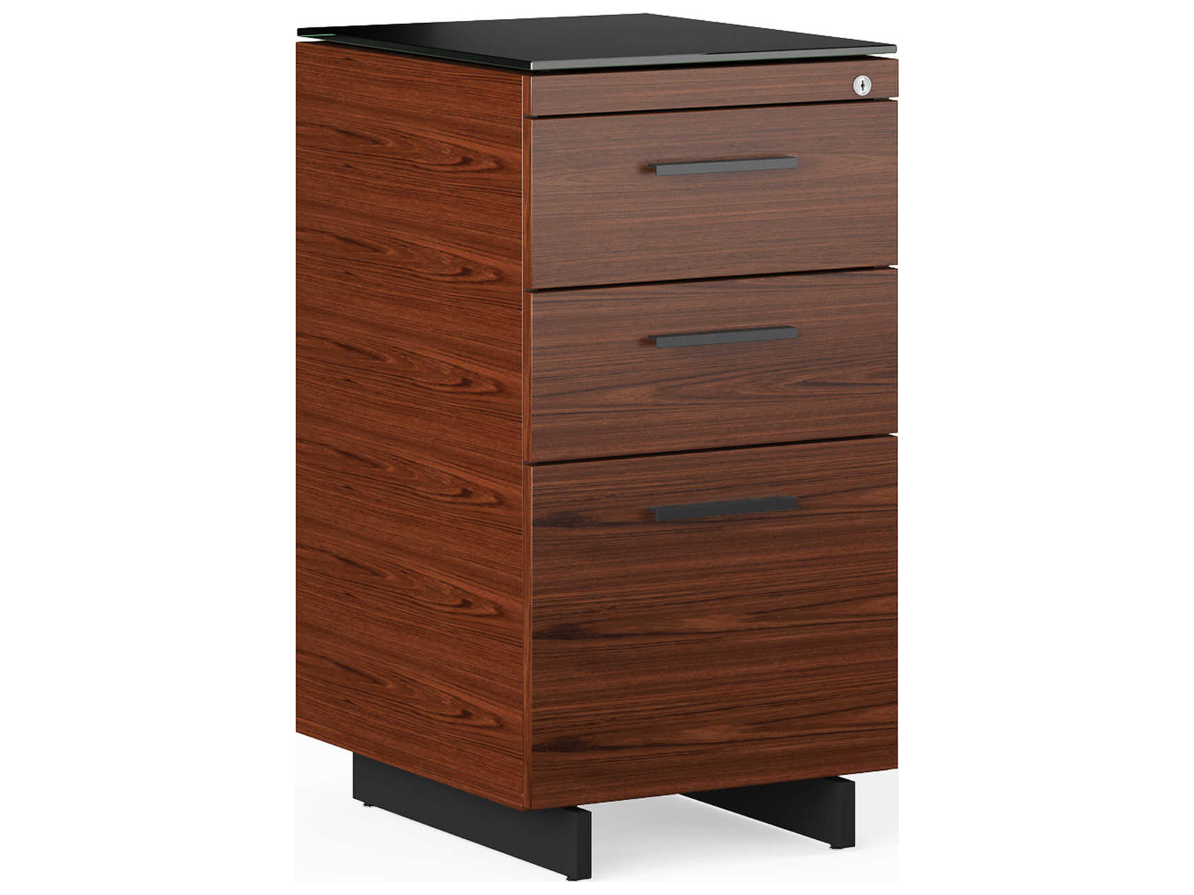 BDI Sequel Chocolate Stained Walnut Black File Cabinet