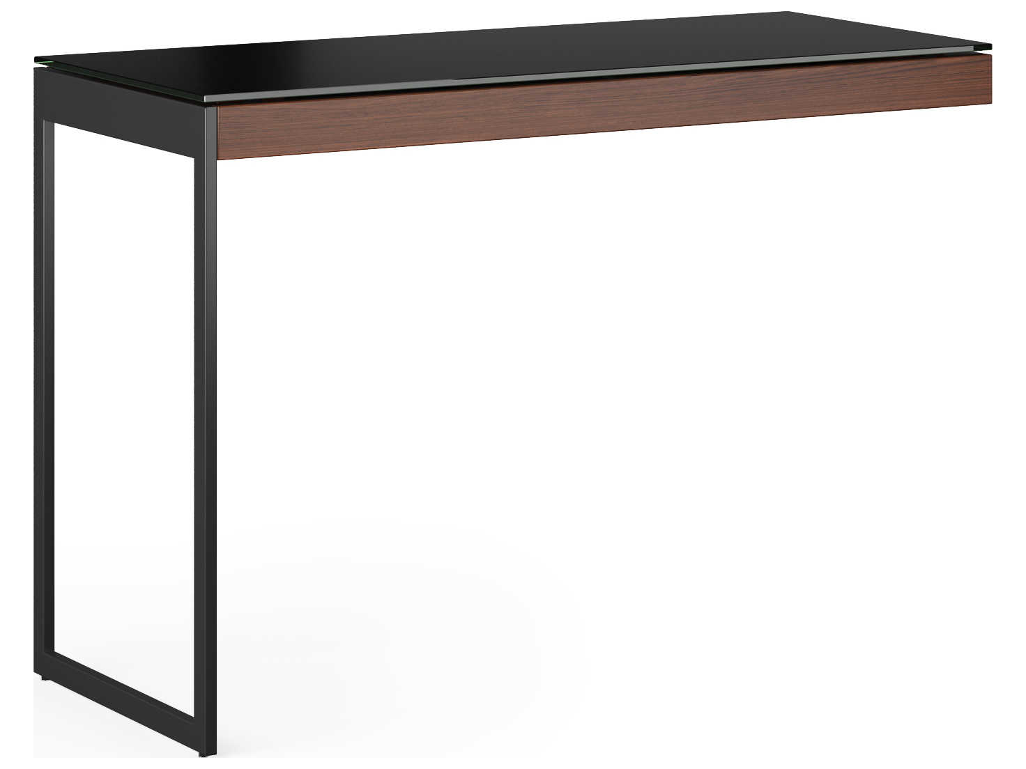 BDI Sequel-20 Chocolate Stained Walnut / Black Return Desk
