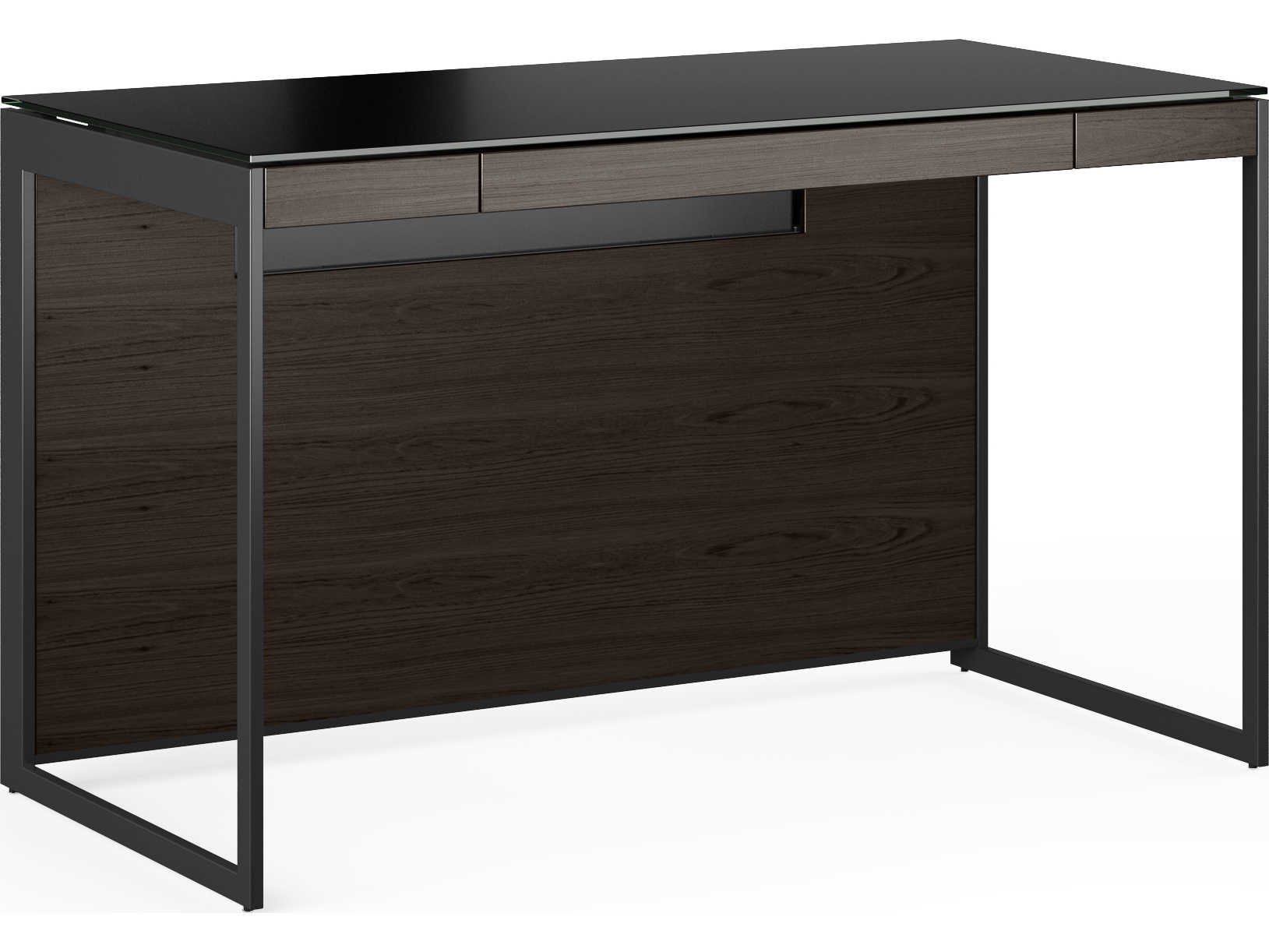 BDI Sequel Charcoal Stained Ash Black Brown Hardwood Secretary Desk
