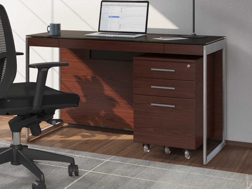 BDI Sequel Black Hardwood Secretary Desk