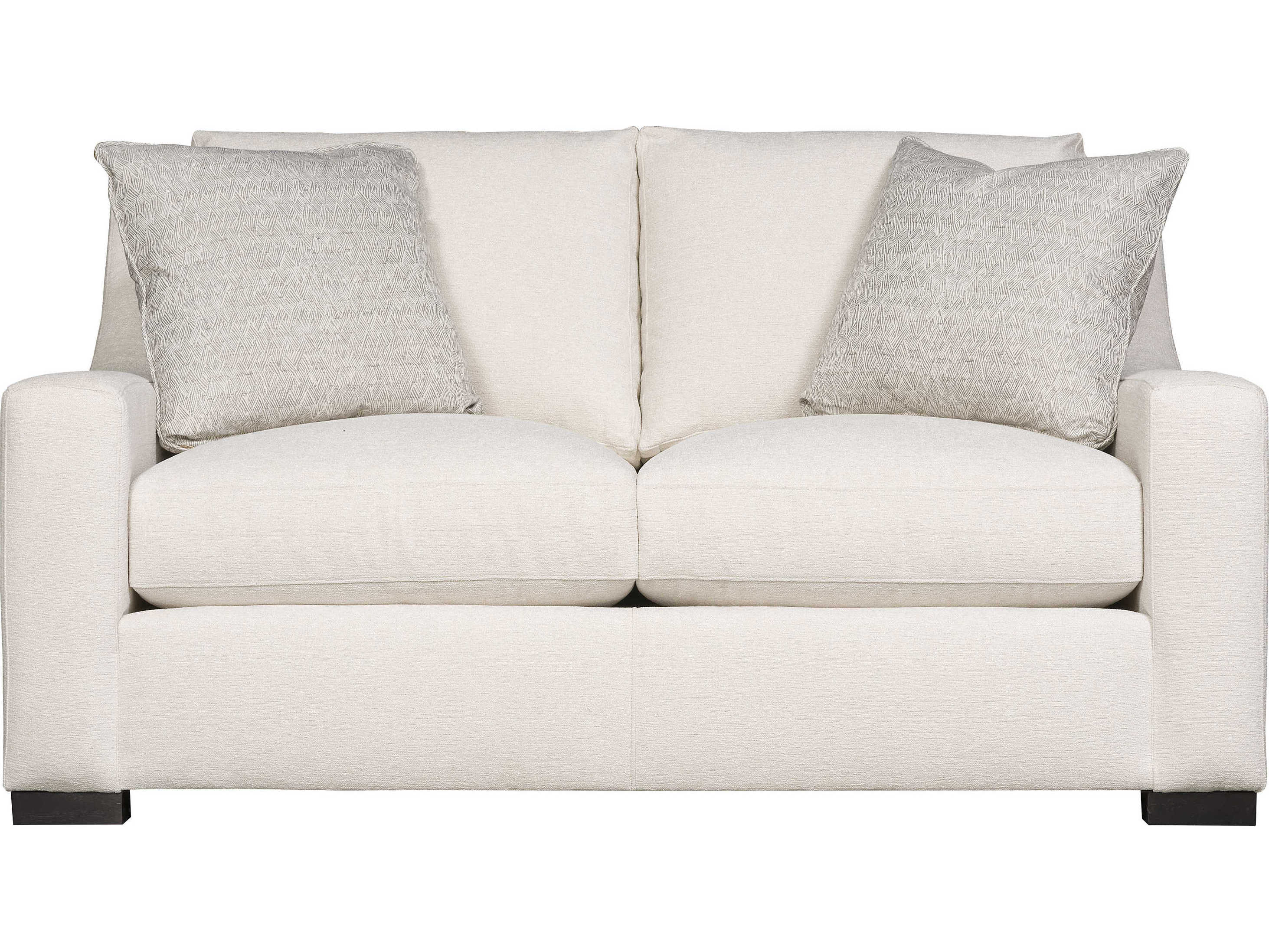 Bernhardt Germain Mocha White Upholstered Loveseat