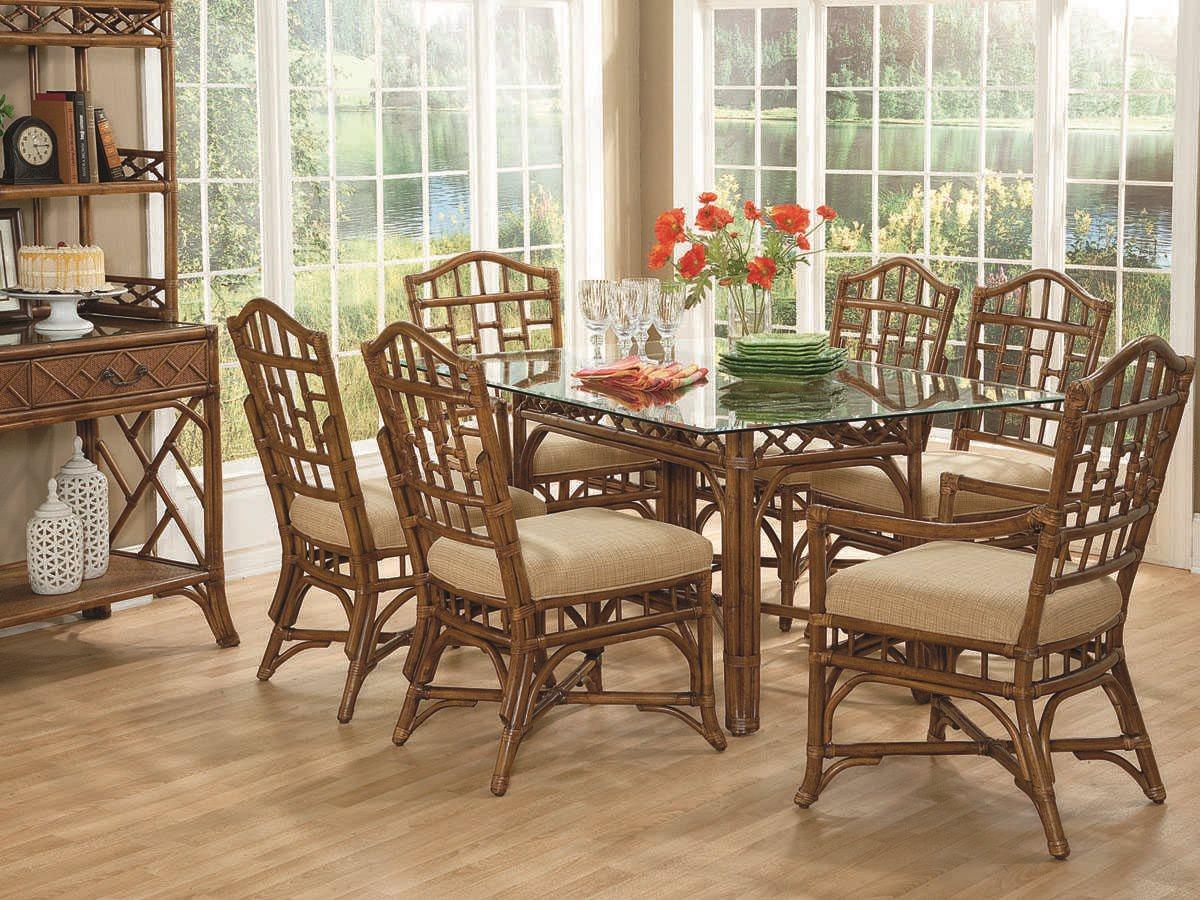 Braxton Culler Chippendale Rattan Dining Room Set