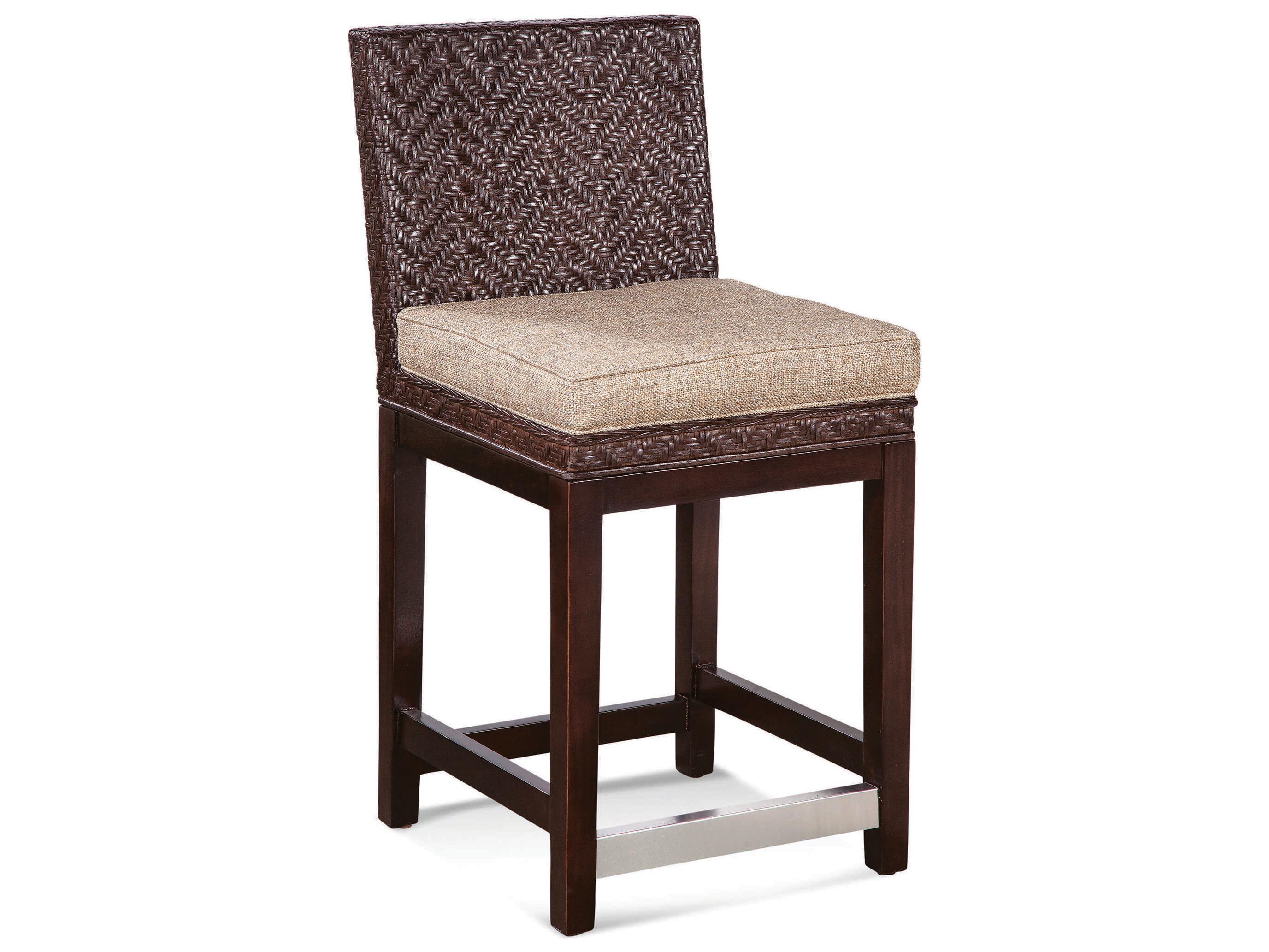Braxton Culler Woven Upholstered Rattan Counter Stool