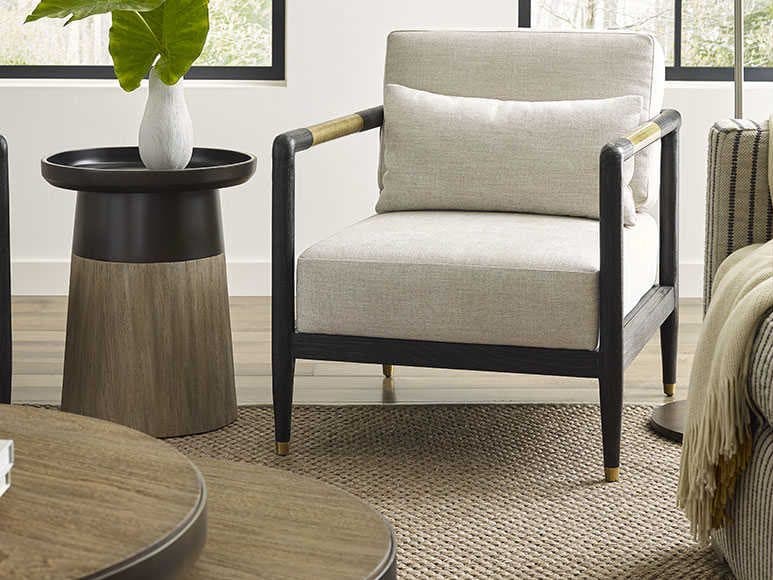 Brownstone Carson Beige Fabric Accent Chair