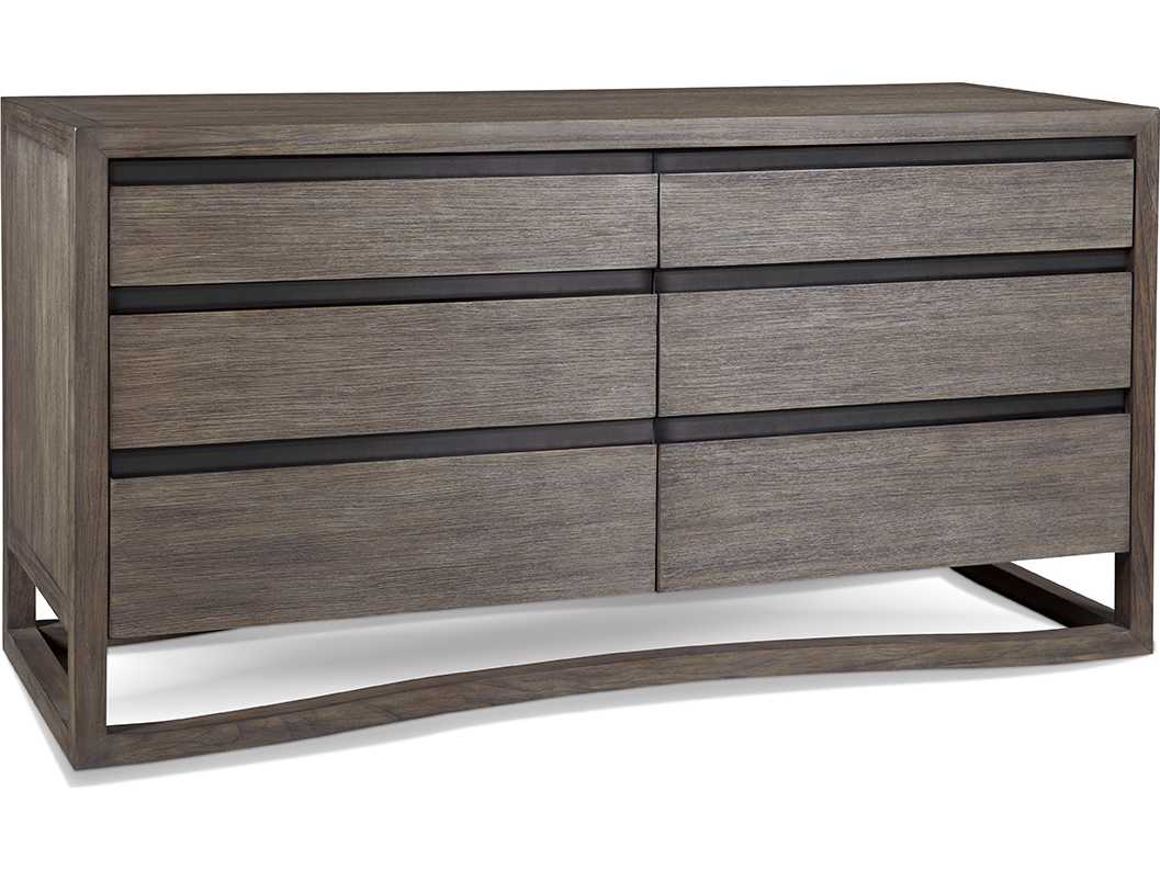 Brownstone Dalton 6-Drawers Brown Teak Wood Double Dresser