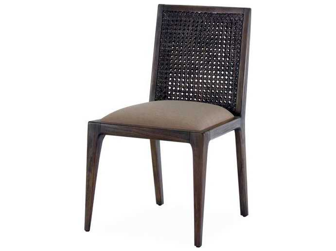 Brownstone Messina Teak Wood Upholstered Side Dining Chair