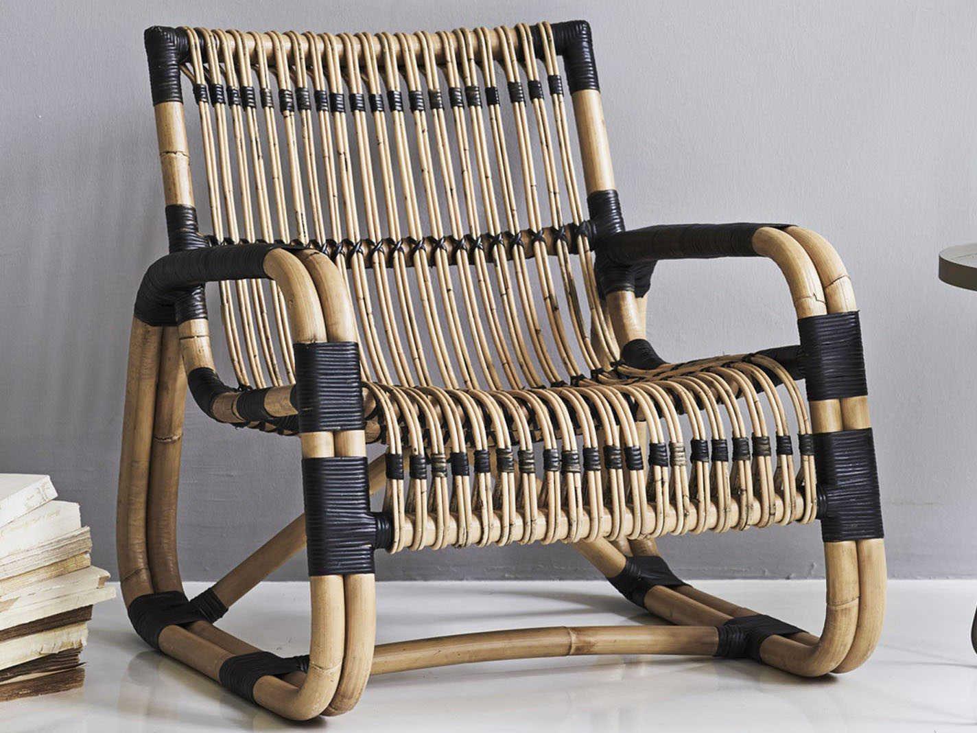 Cane Line Curve Black Accent Chair