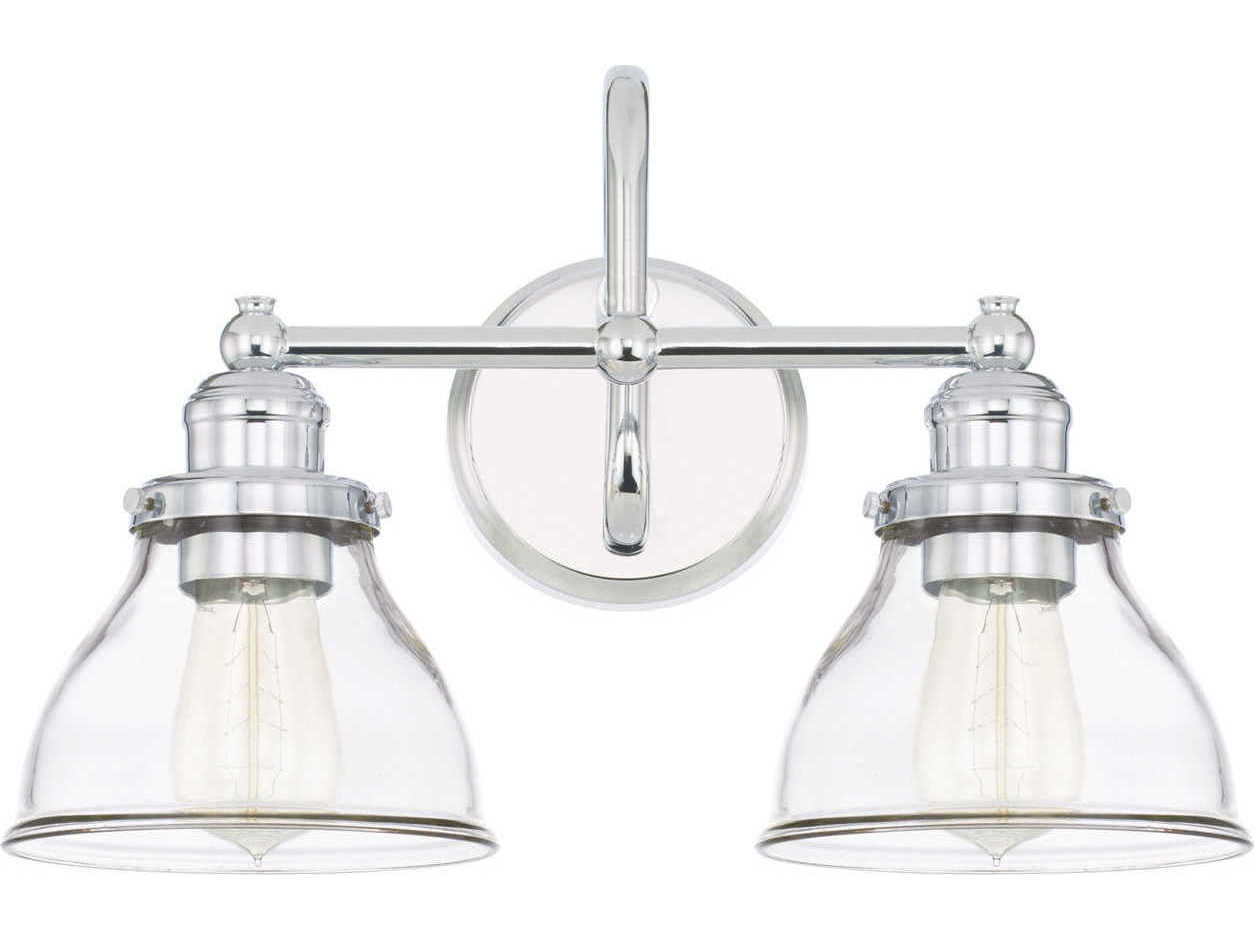 Capital Lighting Baxter 2-Light Chrome Glass Vanity Light