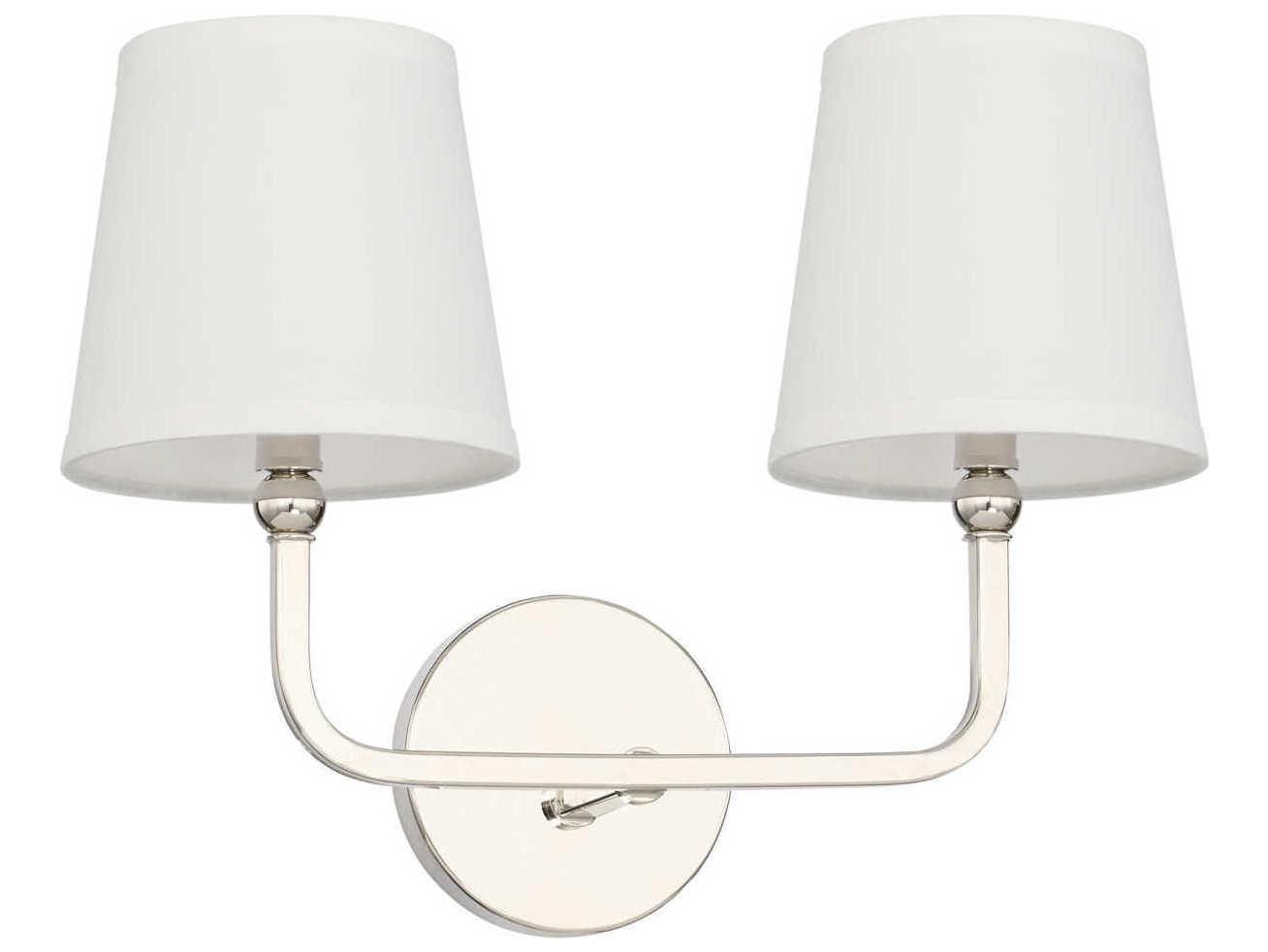 Capital Lighting Dawson 2-Light Polished Nickel Vanity Light