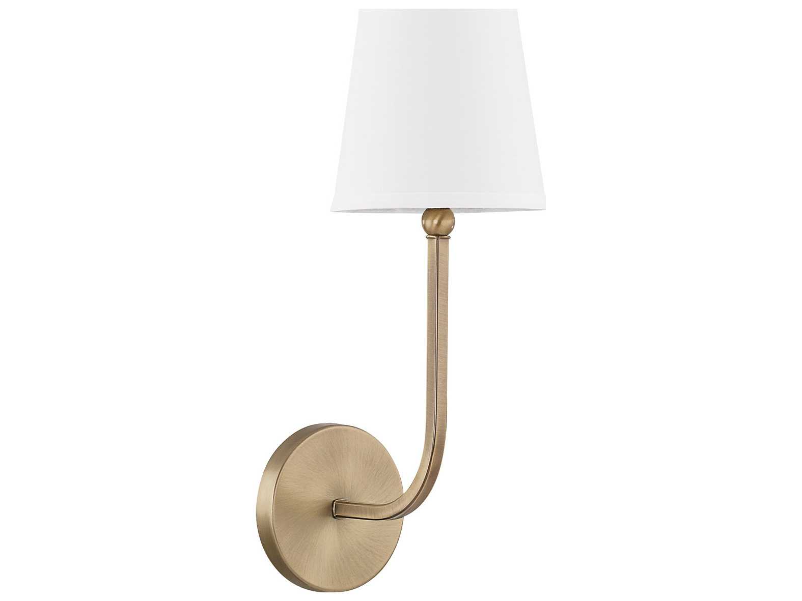Capital Lighting Dawson 1-Light Aged Brass Wall Sconce
