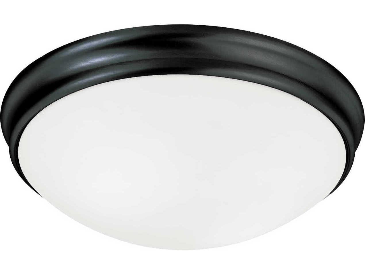 Capital Lighting 2-Light Matte Black Glass Bowl Flush Mount