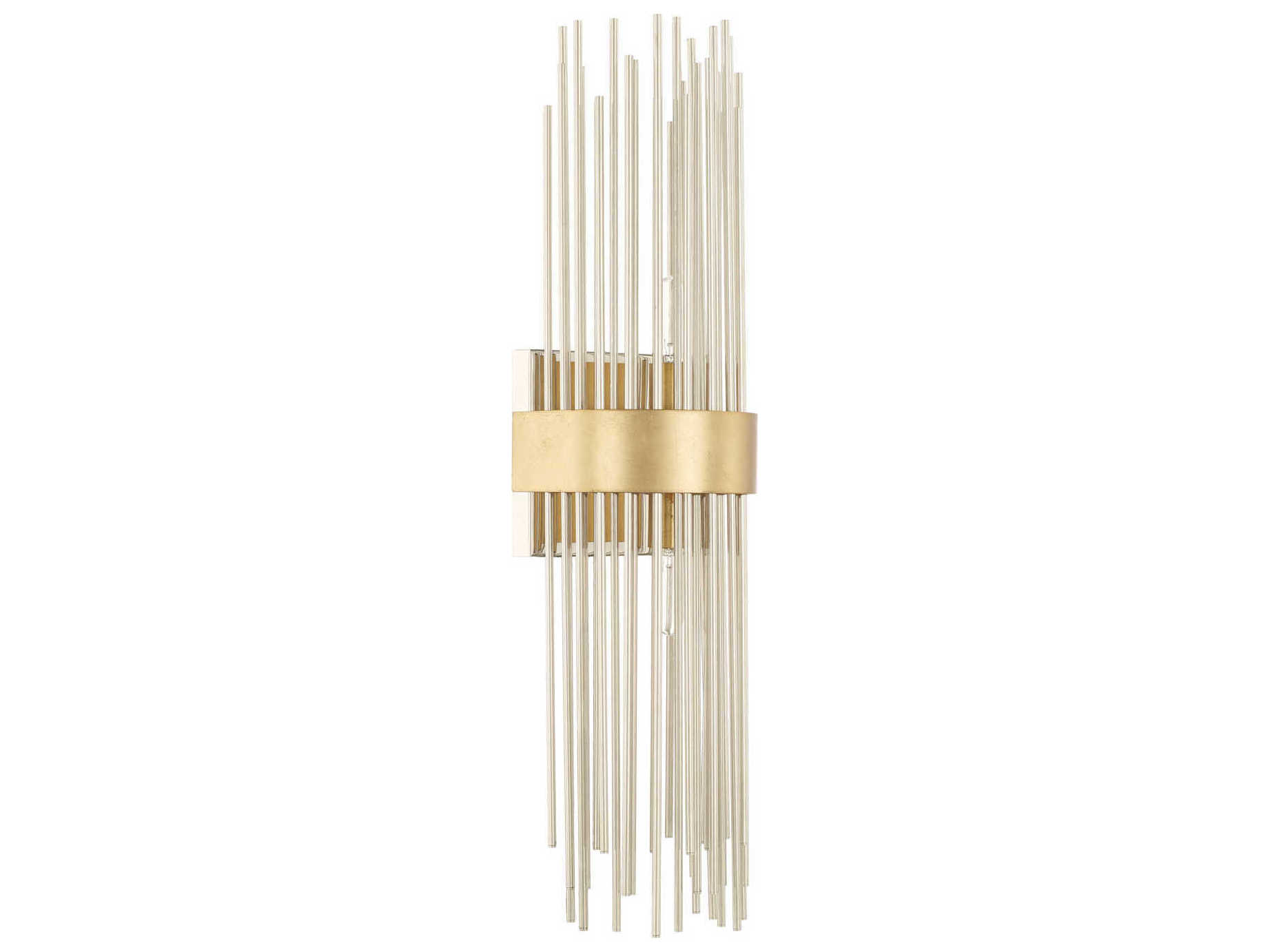 Capital Lighting Lena 1-Light Fire And Ice Gold Wall Sconce