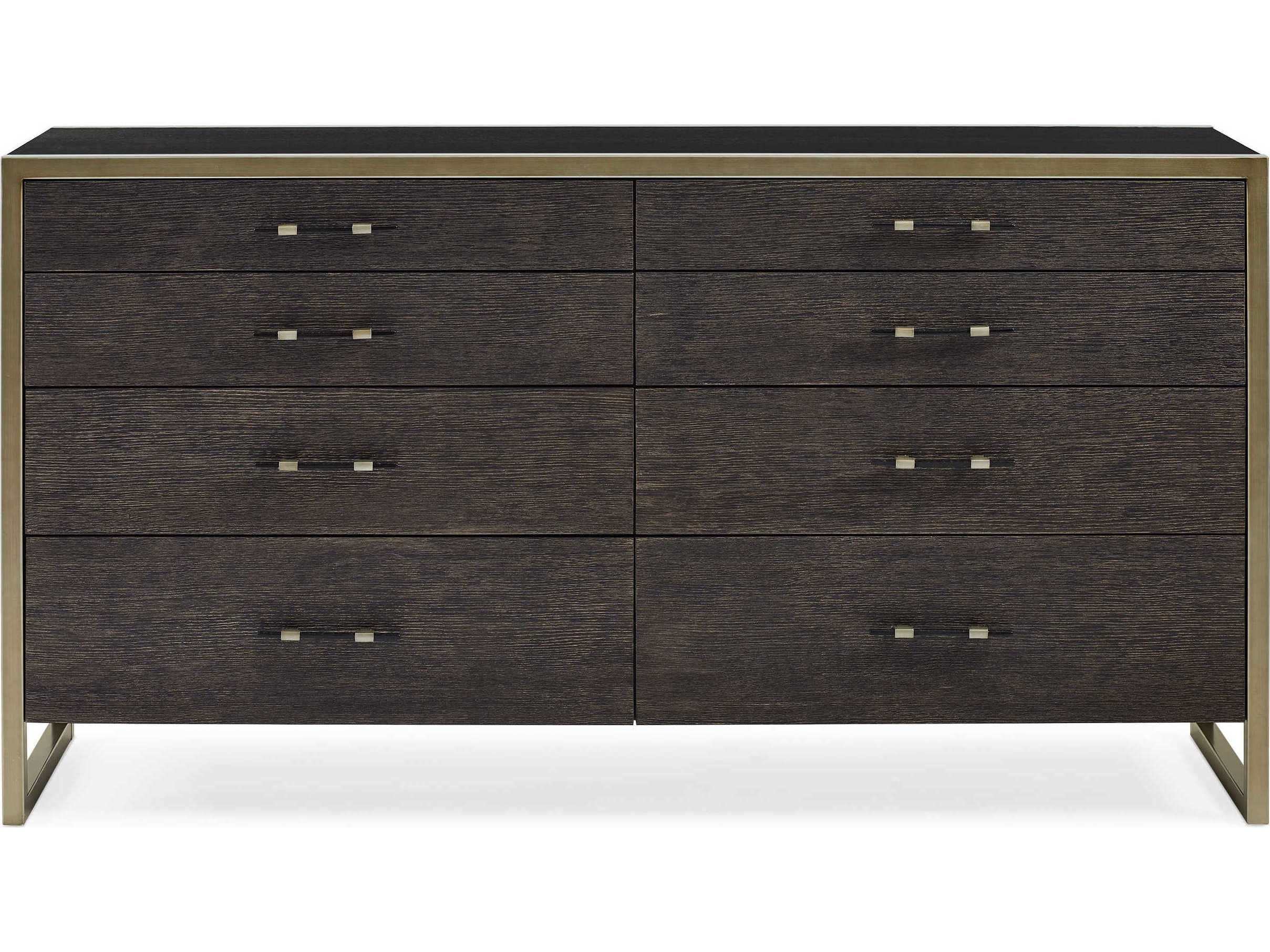 Caracole Modern Artisan Remix 8-Drawers Brown Ash Wood Double Dresser