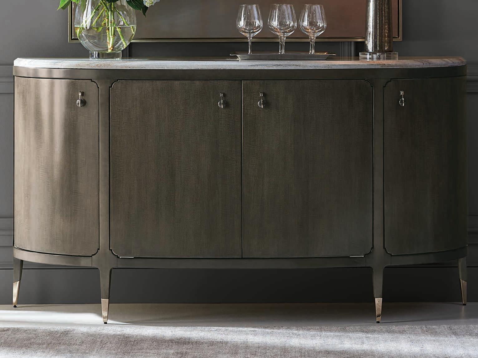 Caracole Classic Serve Yourself 72" Stone Top Demilune Buffet