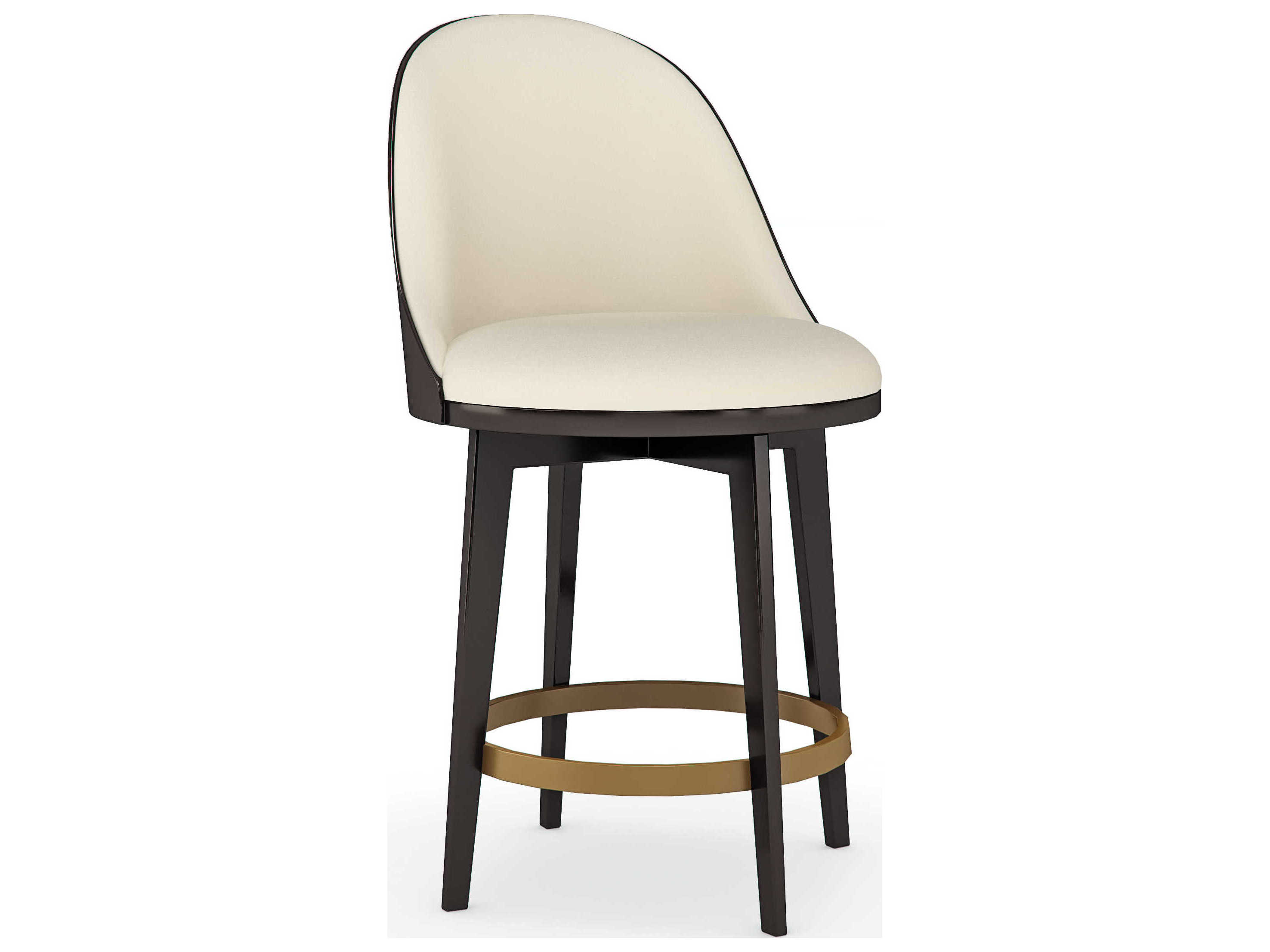 Caracole Classic Another Round Swivel Dark Chocolate Champagne Gold Counter Stool