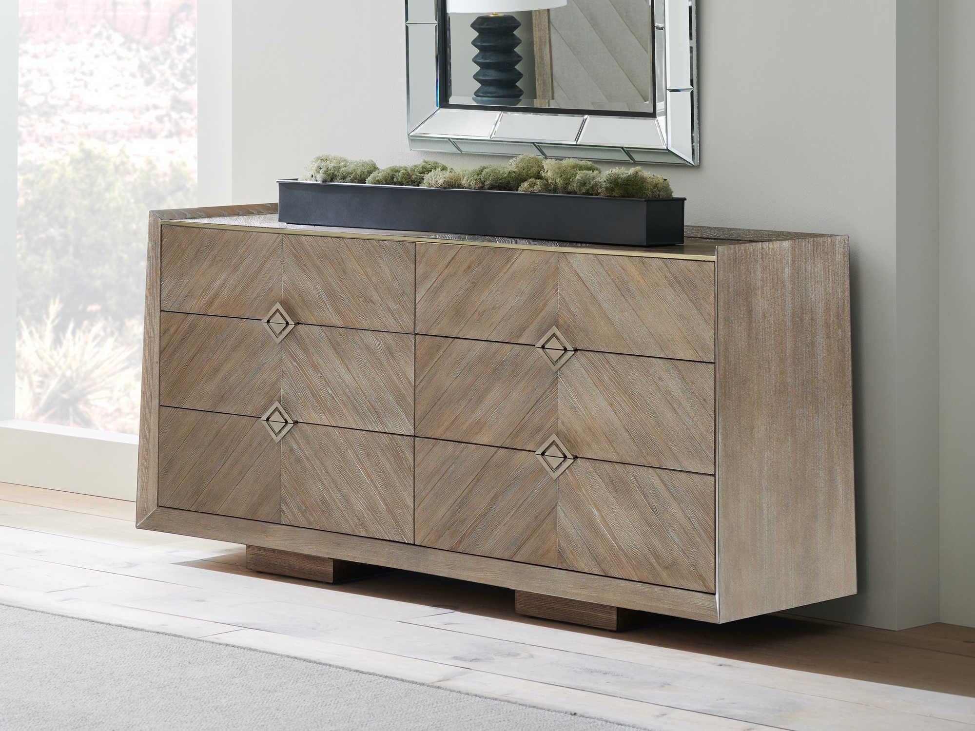 Caracole Classic Naturally 6-Drawers Brown Ash Wood Double Dresser