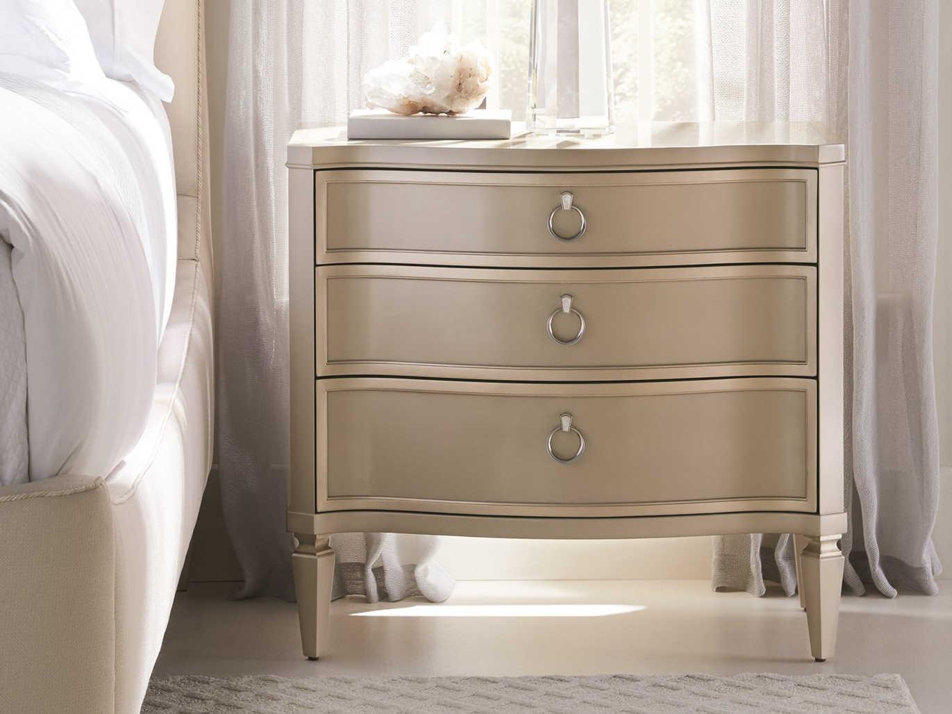 Caracole Classic Next to Me 3-Drawers Beige Nightstand