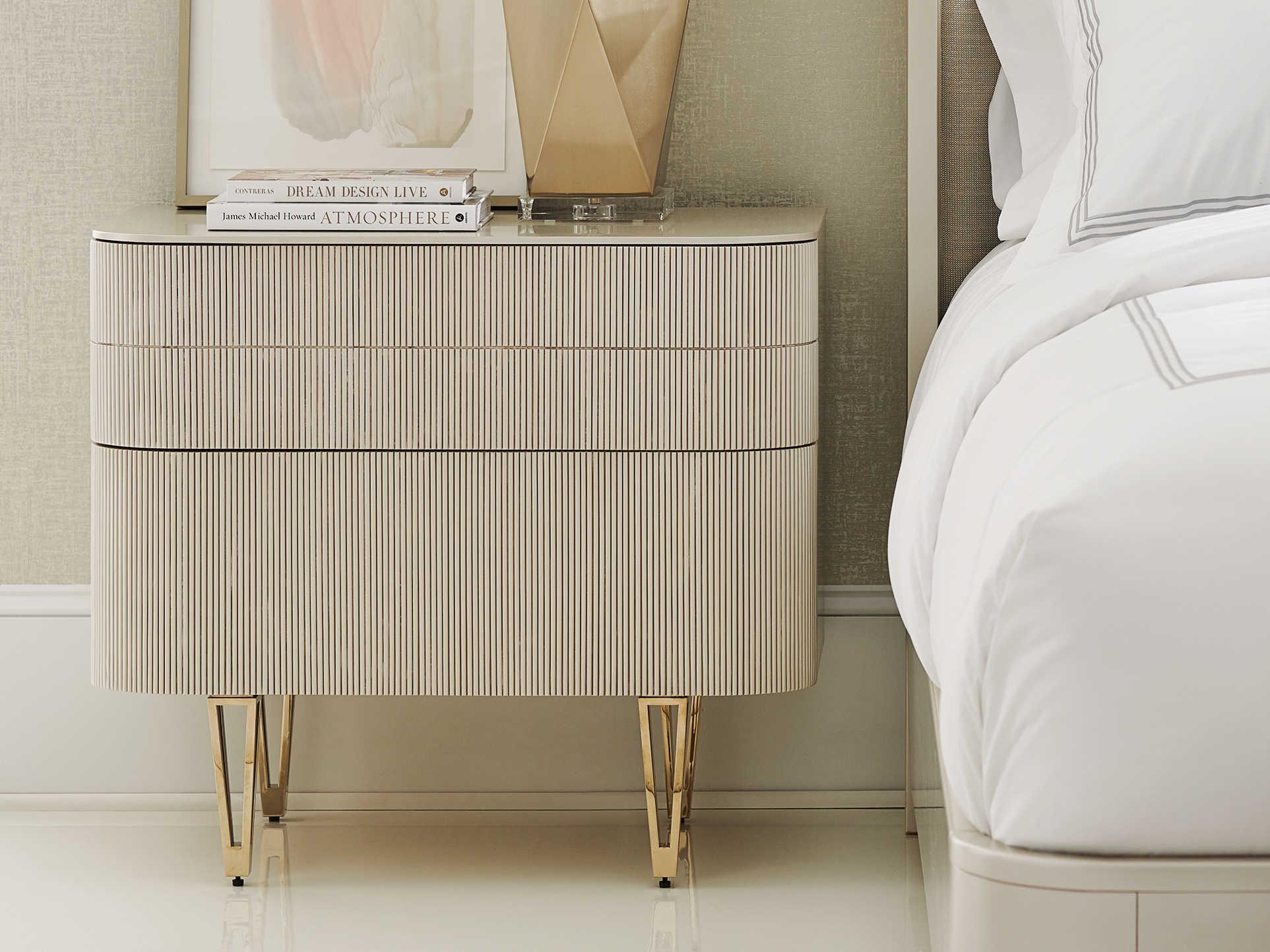 Caracole Classic True Love 2-Drawers White Nightstand