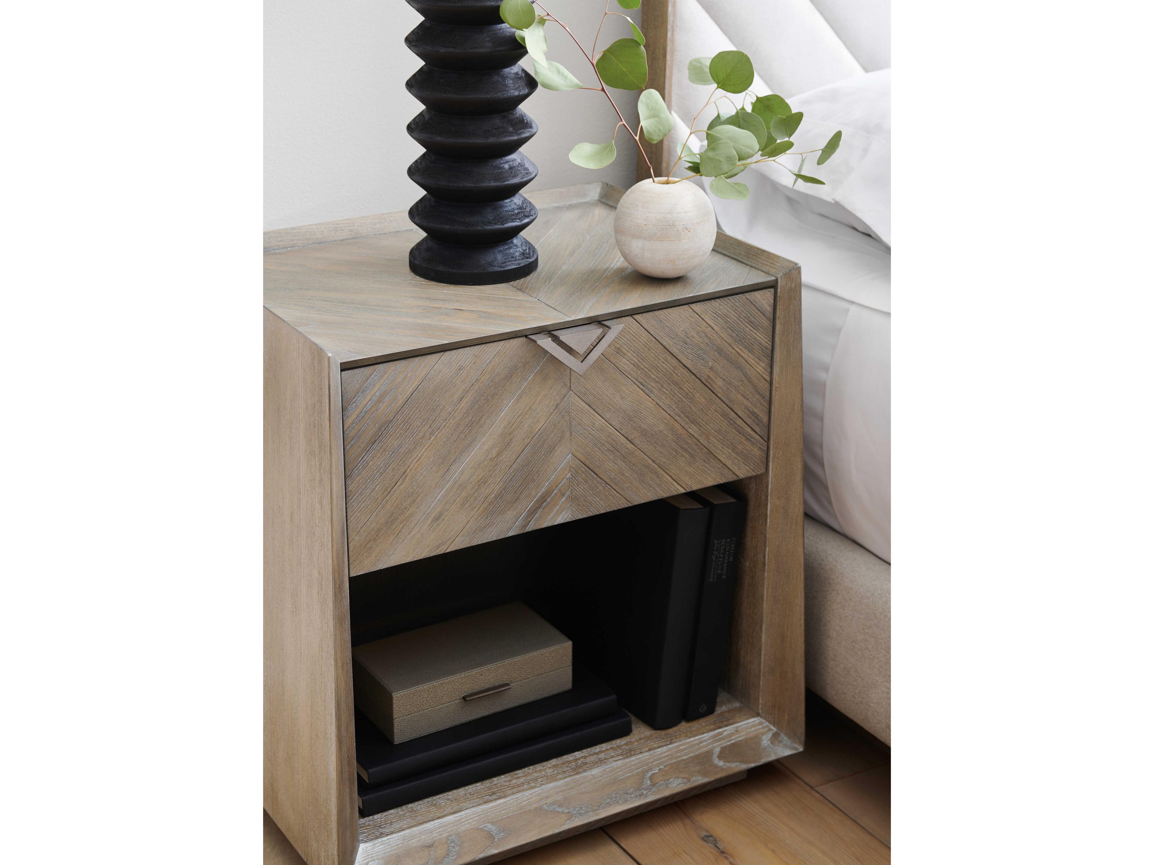 Caracole Classic Earthly Delight 1-Drawer Brown Nightstand