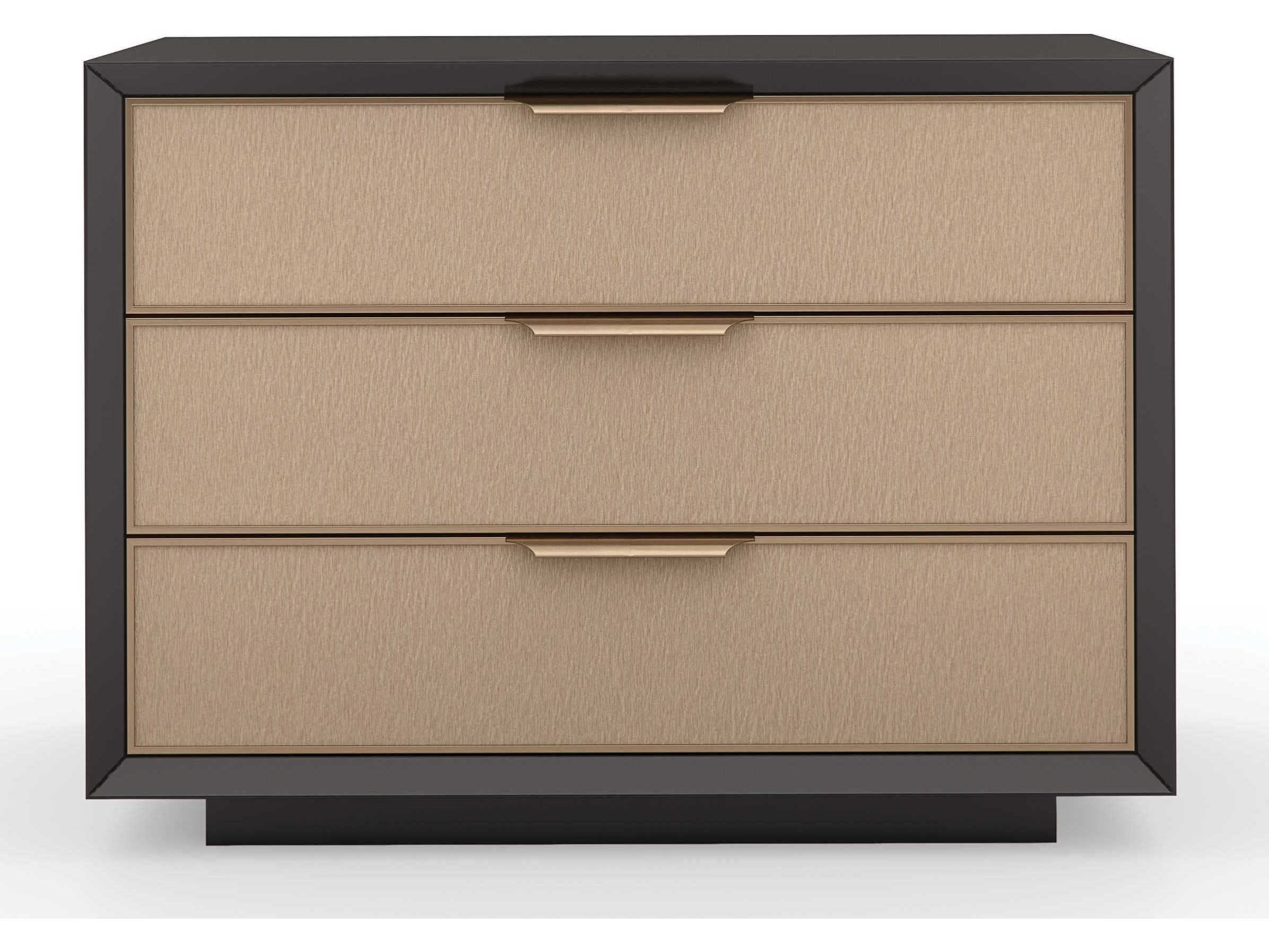 Caracole Classic Triple Wrap 3-Drawers Brown Nightstand