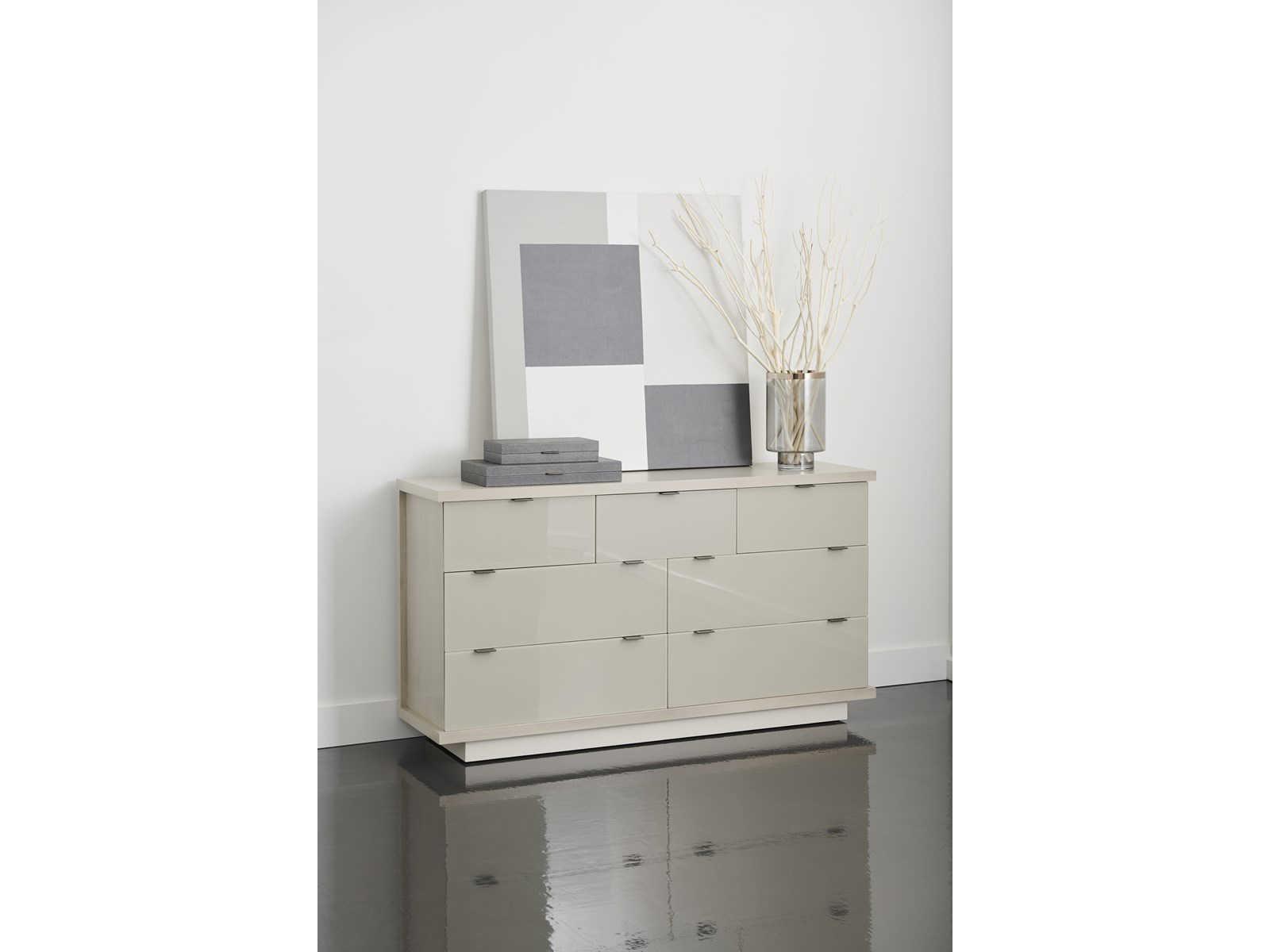 Caracole Modern Expressions 7-Drawers White Double Dresser