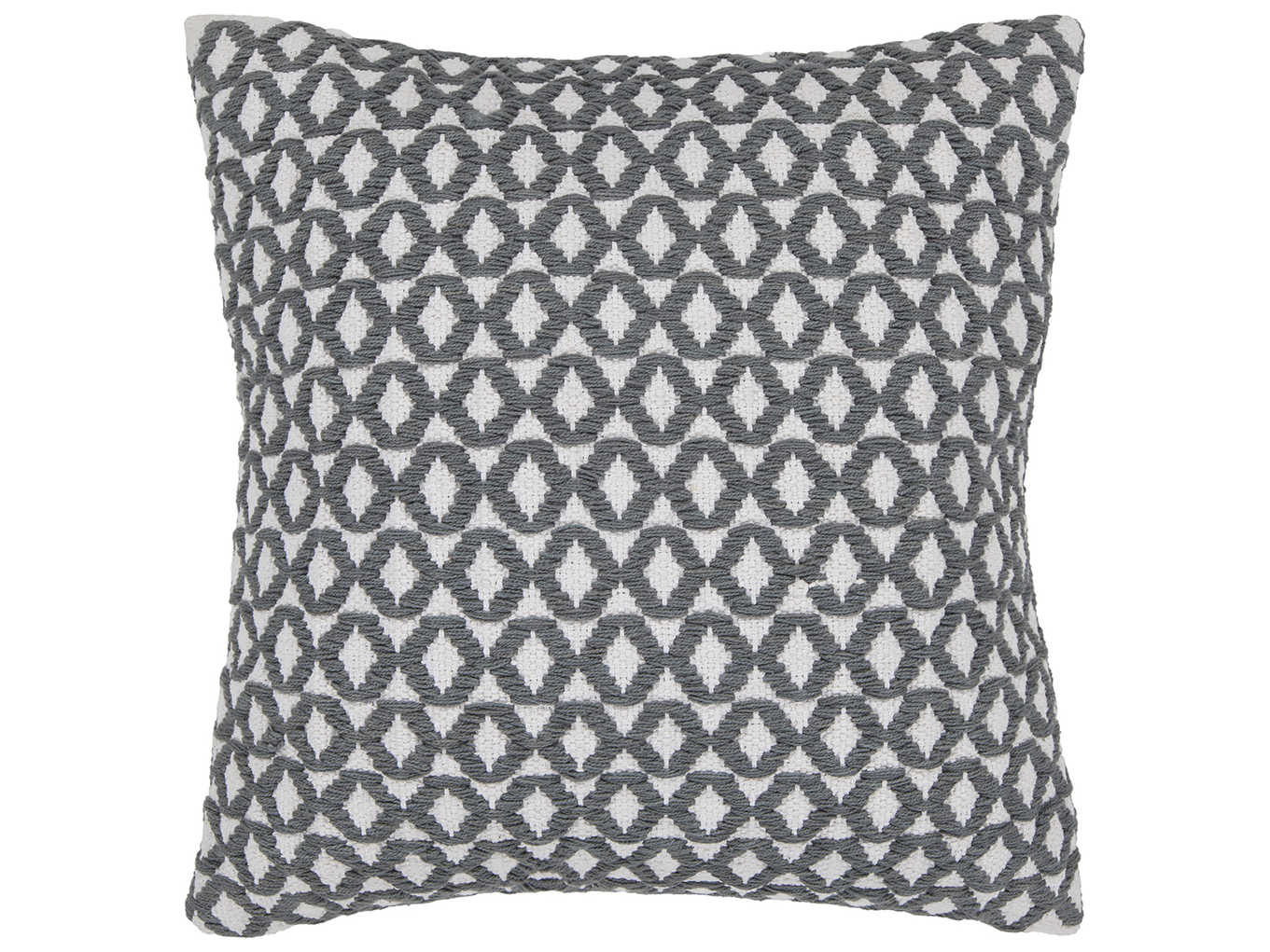Chandra White Grey Pillow