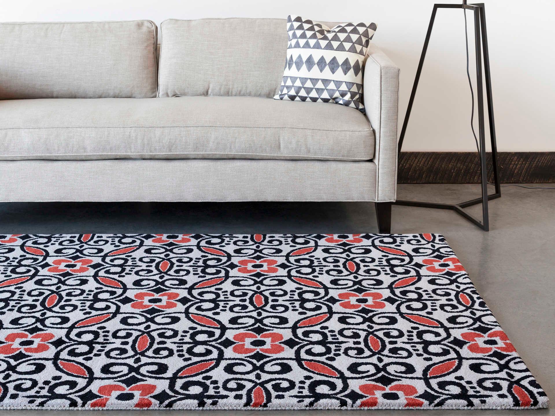 Chandra Stella Damask Area Rug