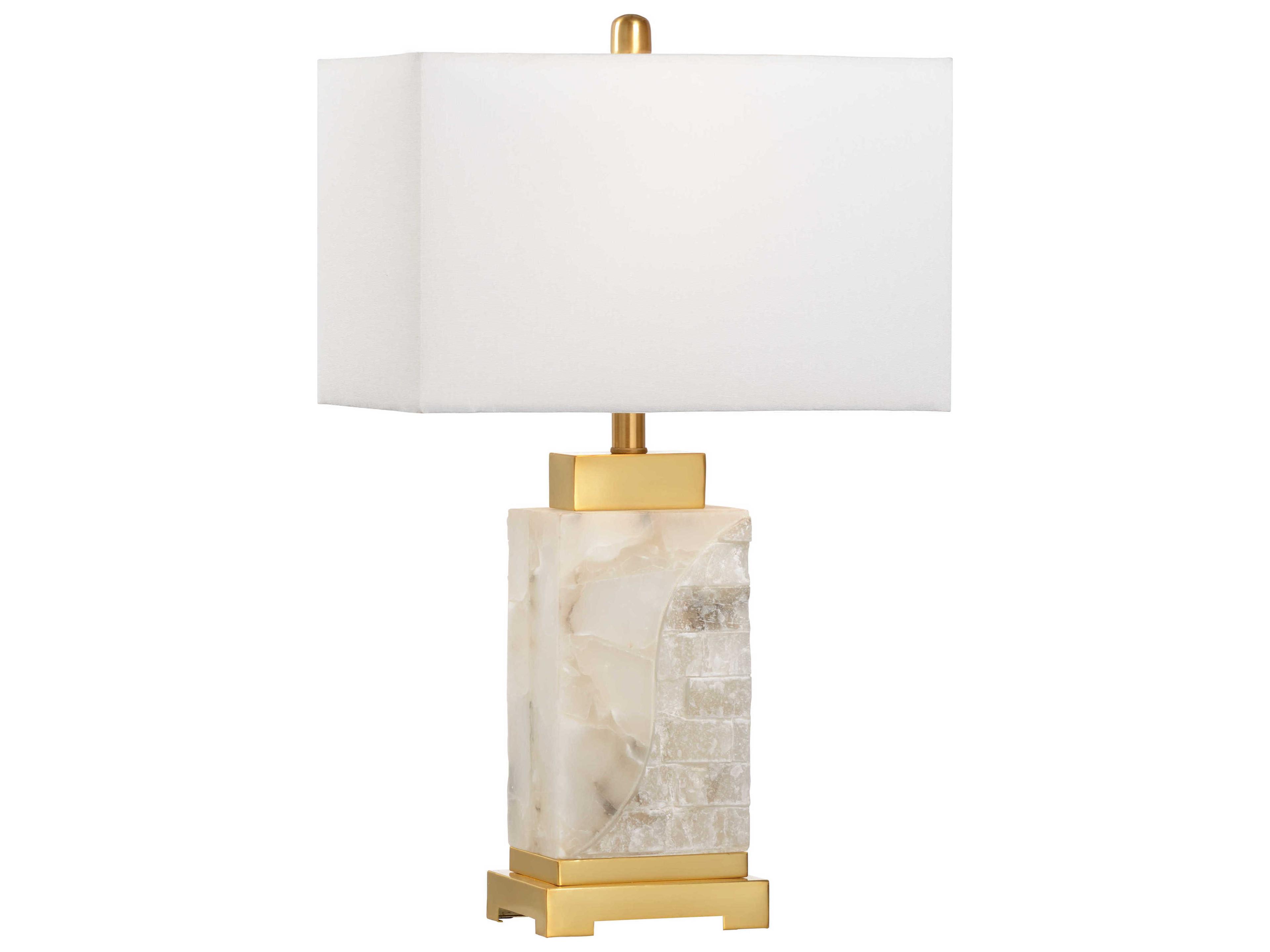 Chelsea House Natural White Gold Leaf Buffet Lamp