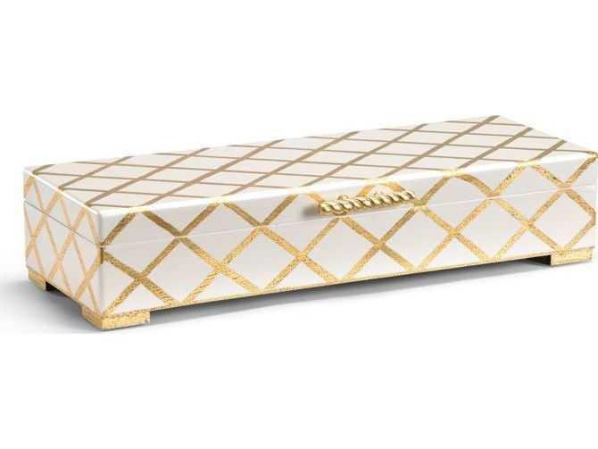 Chelsea House Antique Gold Hinged Lid Accent Box