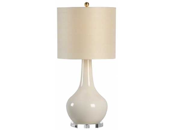 Chelsea House Charles Vase Cream Glaze Off White Table Lamp