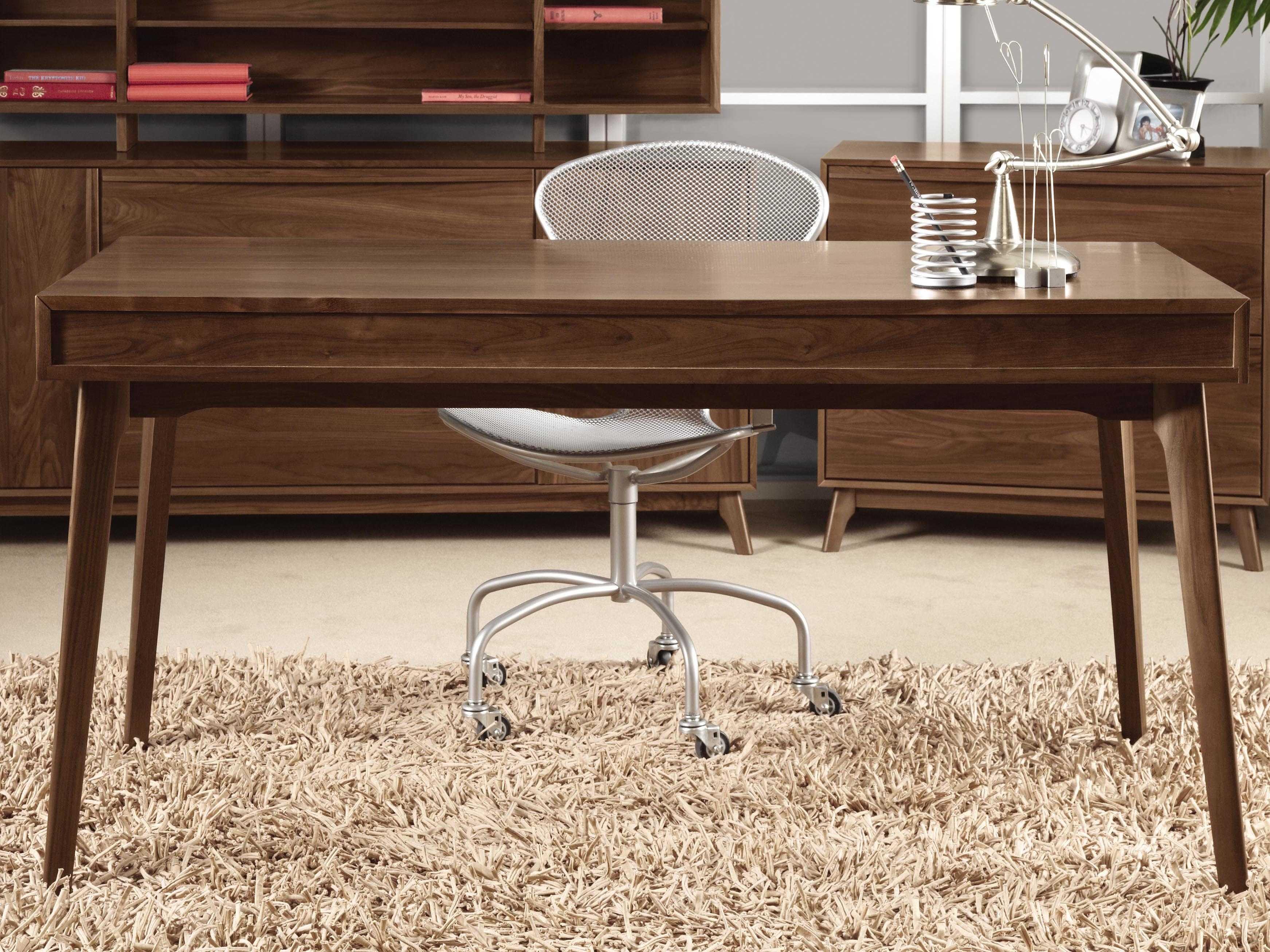 Copeland Catalina Natural Walnut Brown Solid Wood Computer Desk