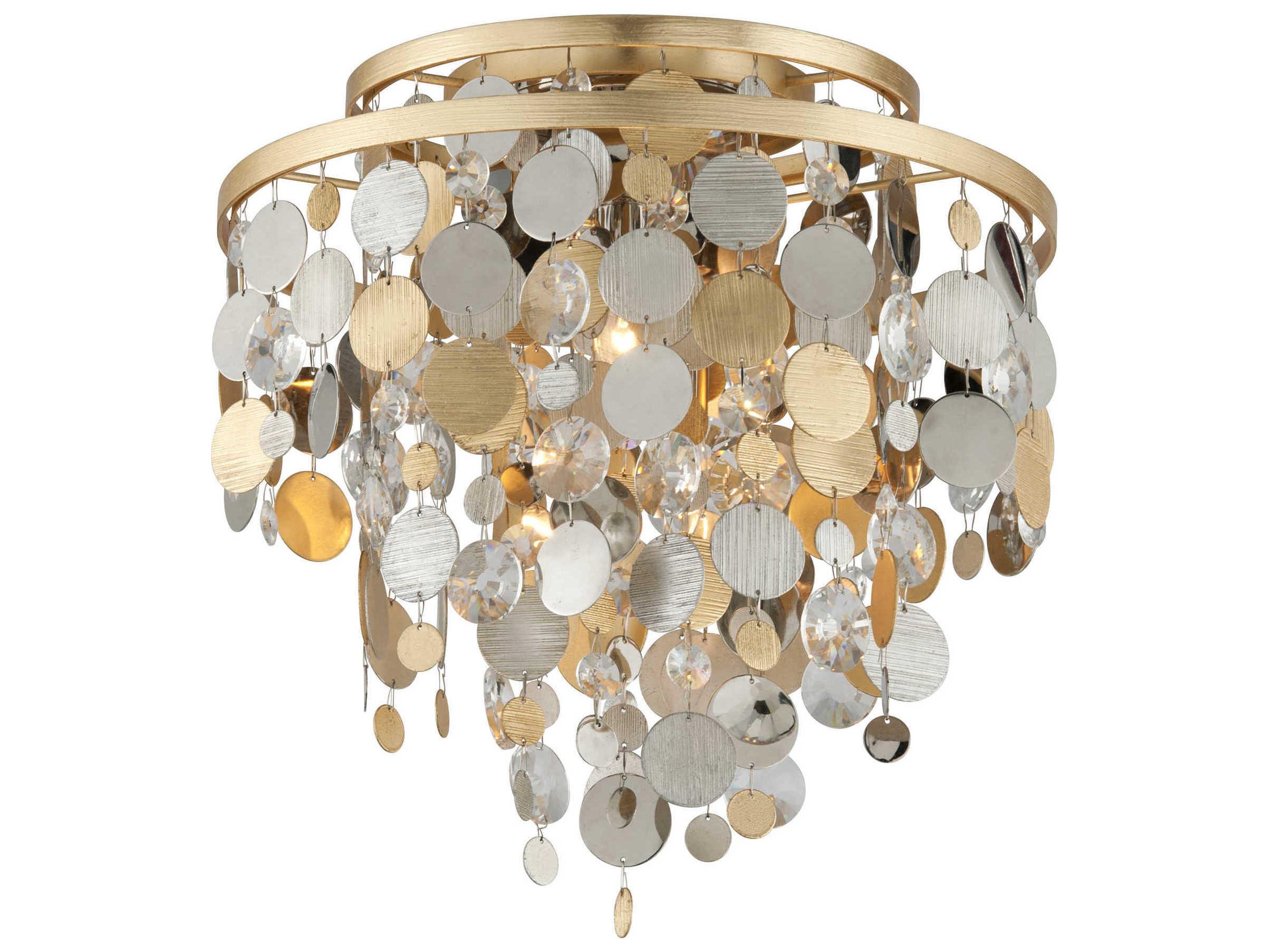 Corbett Lighting Ambrosia Gold Crystal Tiered Flush Mount