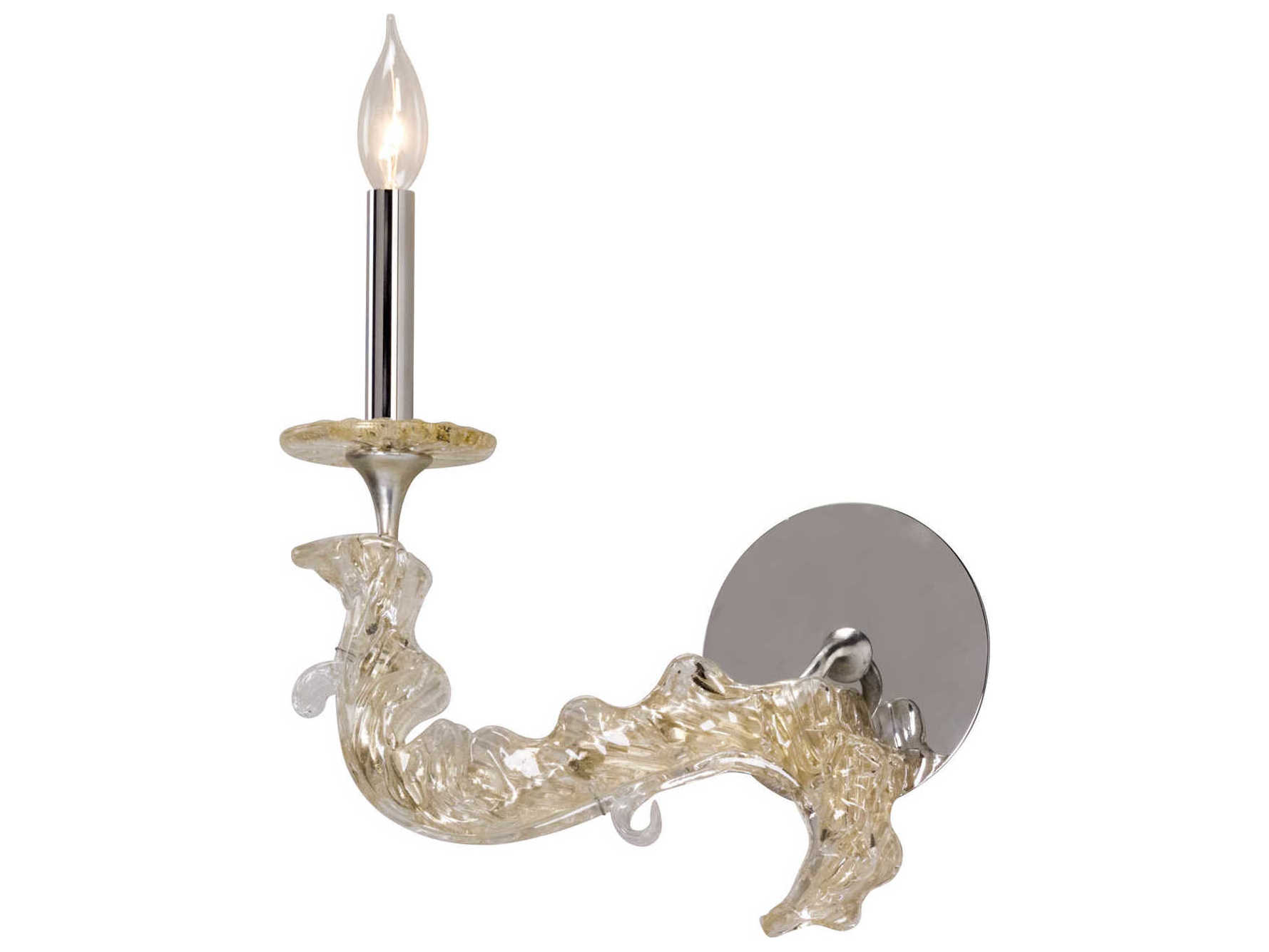 Corbett Lighting Cielo Silver Glass Wall Sconce