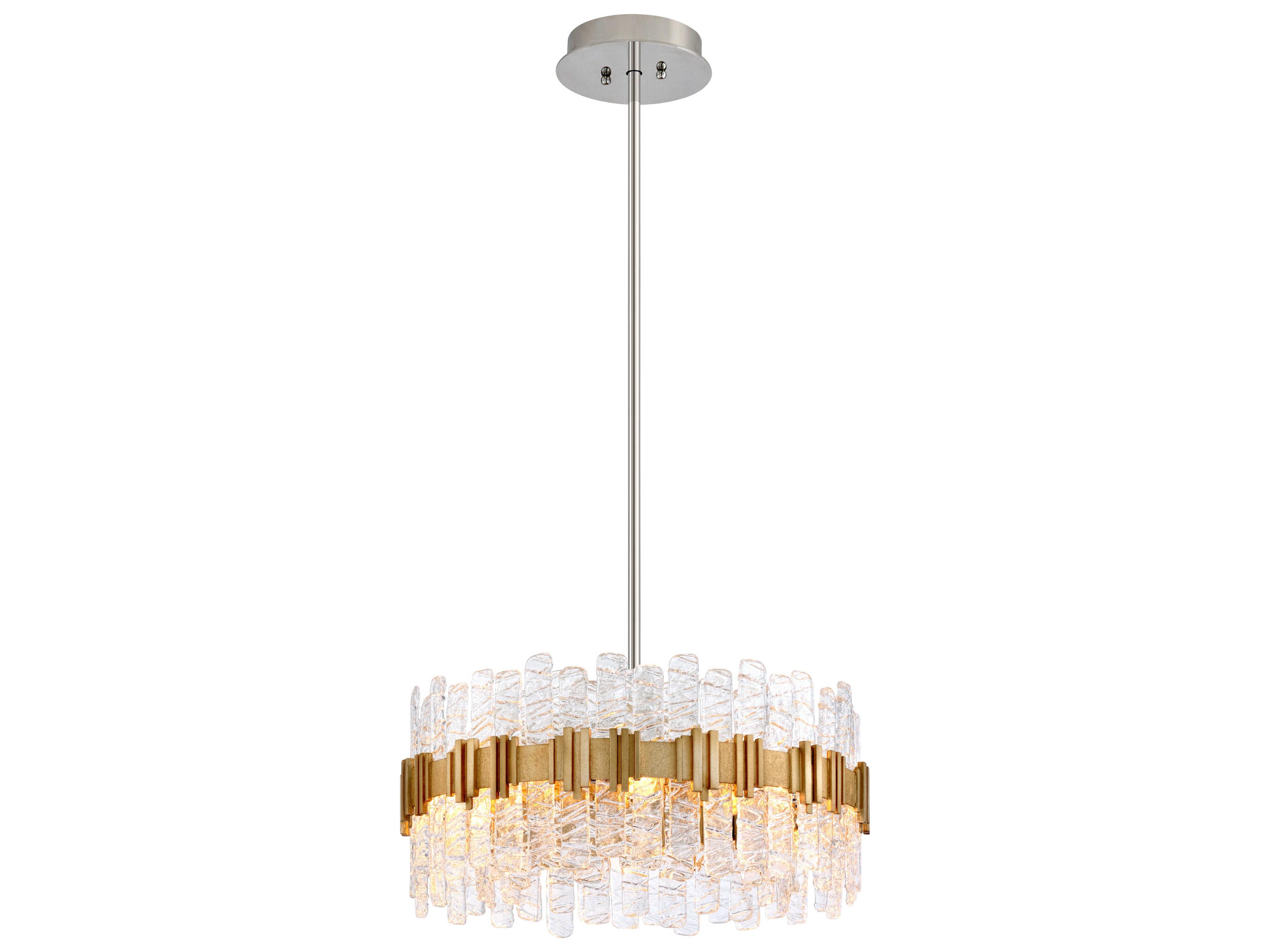 Corbett Lighting Ciro Silver Glass Drum Pendant
