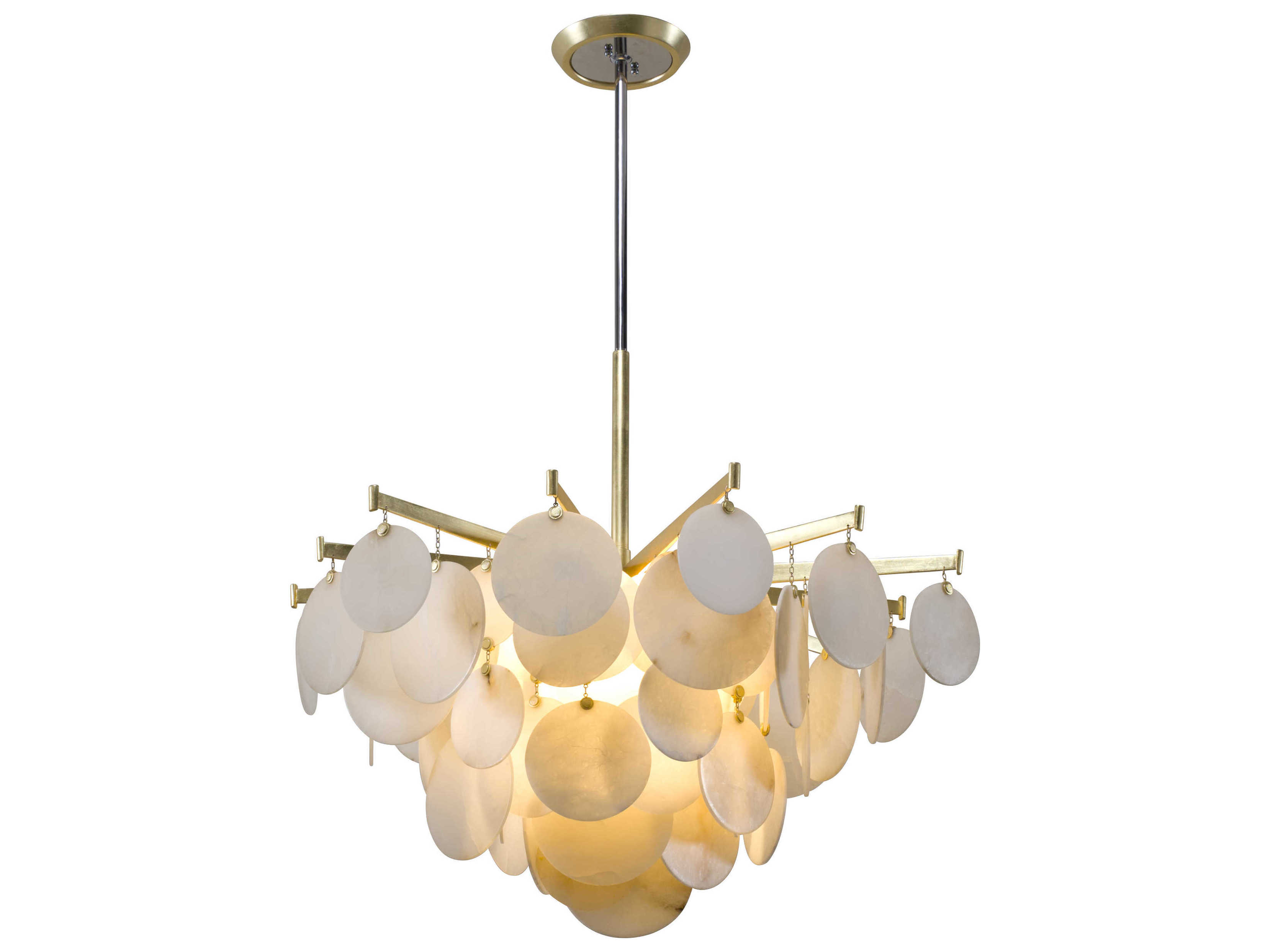 Corbett Lighting Serenity 1-Light Gold Leaf LED Geometric Pendant