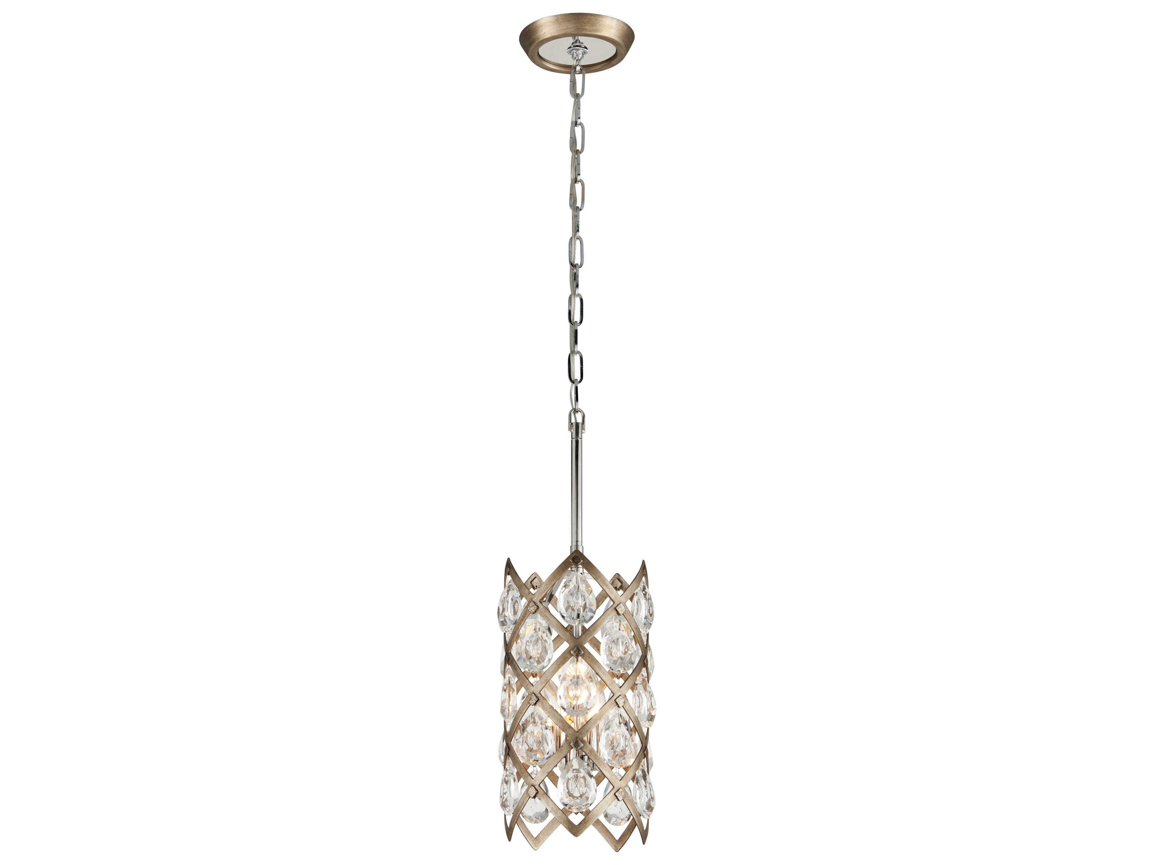 Corbett Lighting Tiara Bronze Crystal Cylinder Mini Pendant