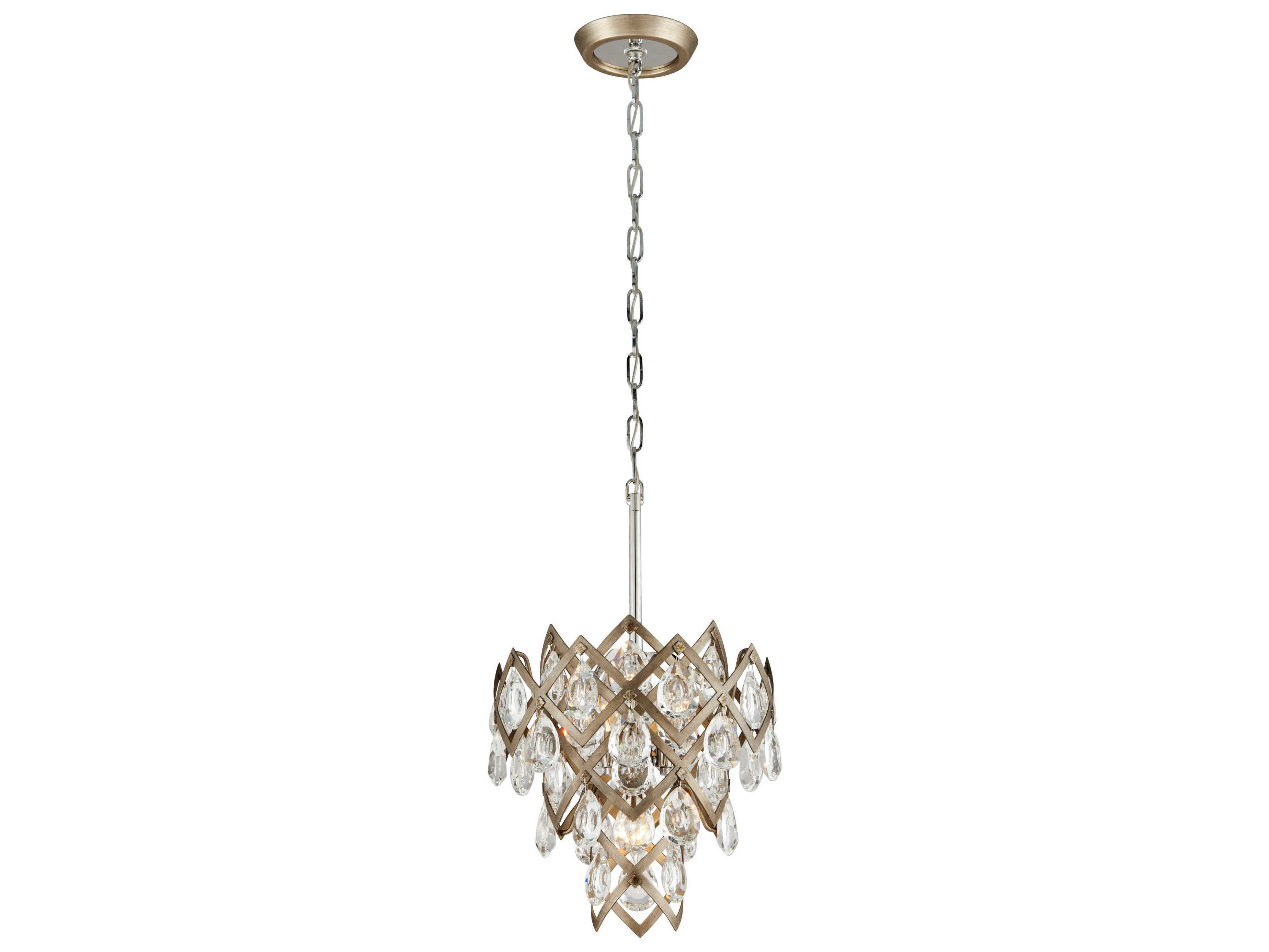 Corbett Lighting Tiara 3-Light Vienna Bronze Crystal Tiered Pendant