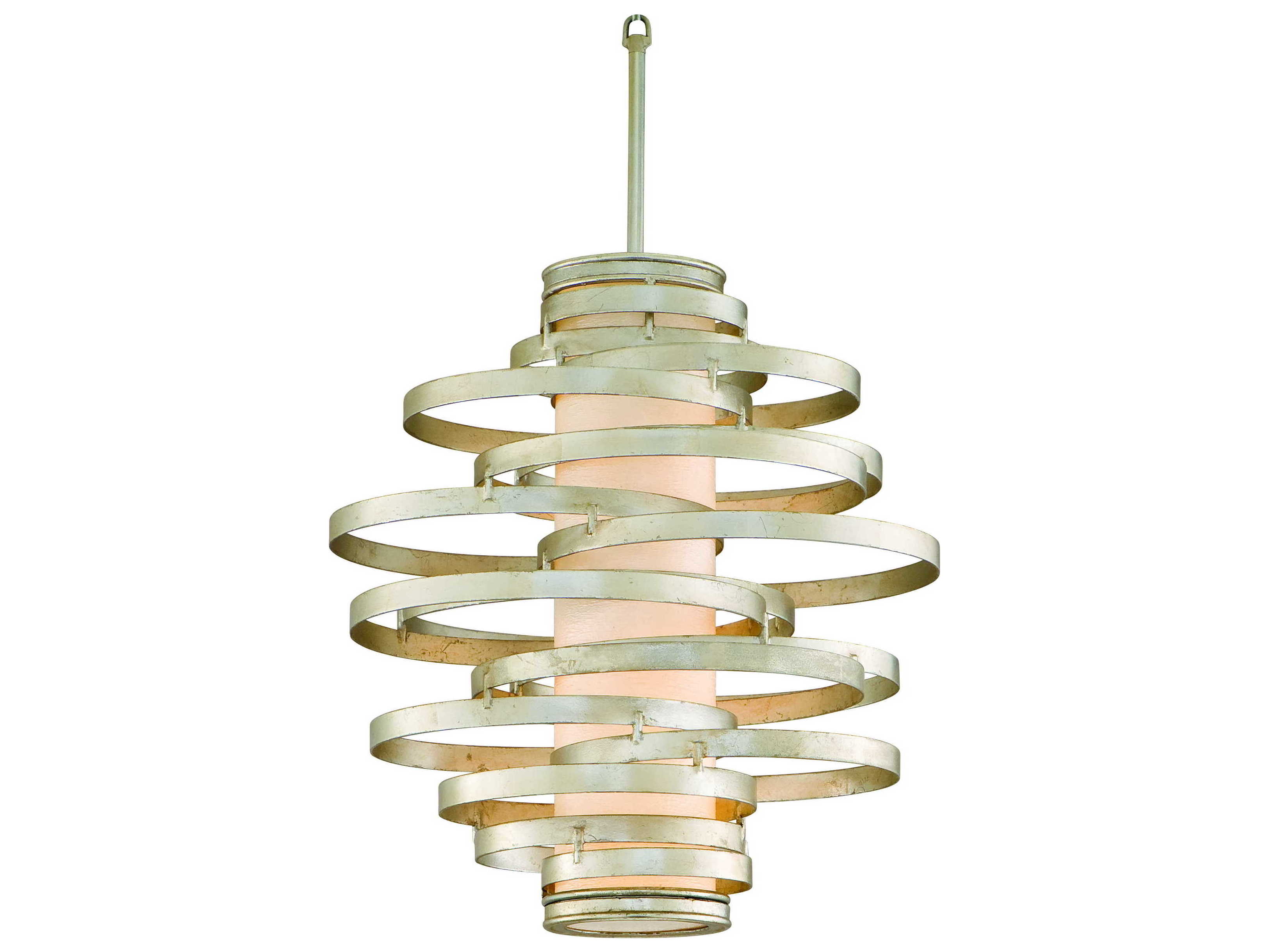 Corbett Lighting Vertigo 2-Light Modern Silver Glass Pendant